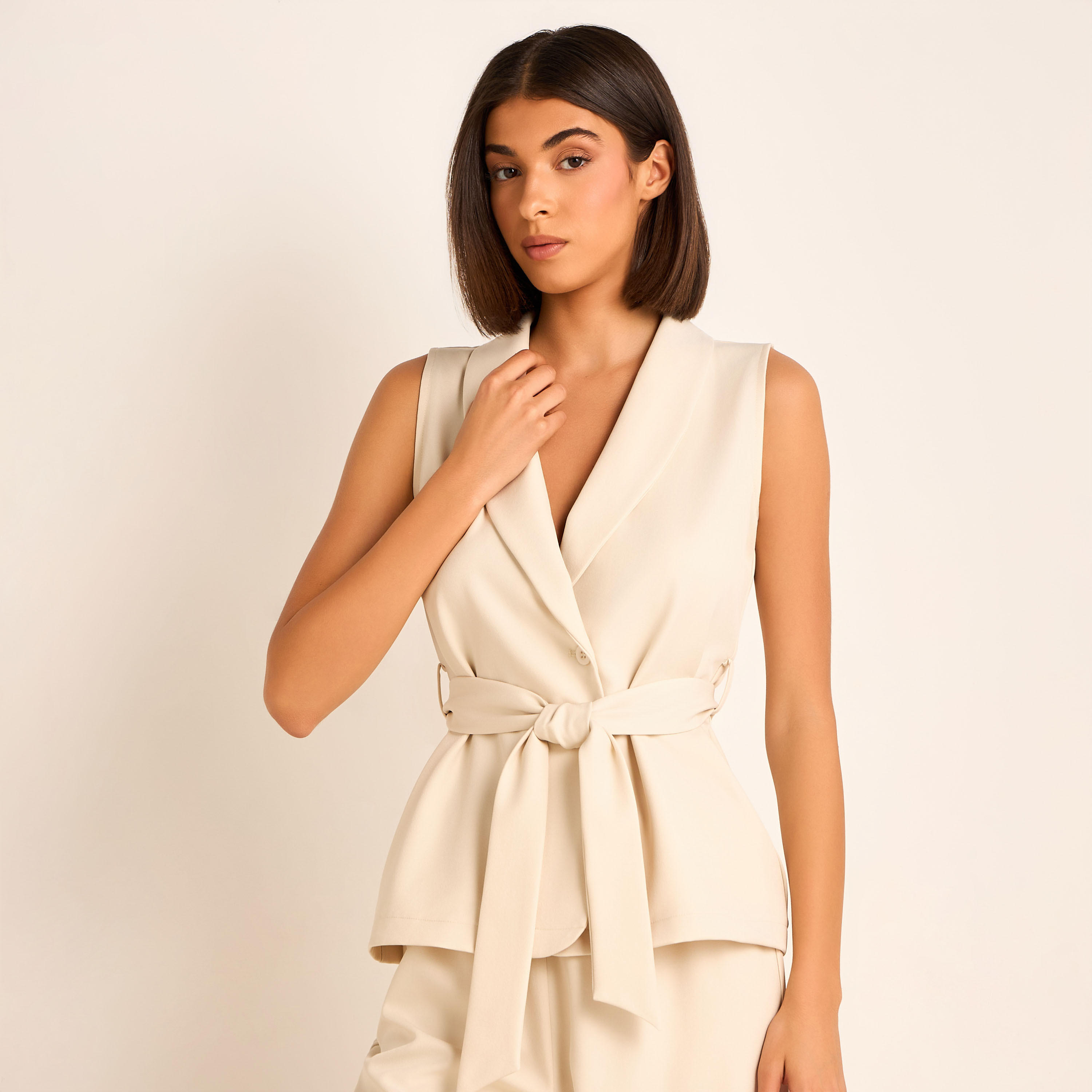 Coord Set with Wrap Top & Wide Leg Bottom-women-clothing-coordsets-image-3