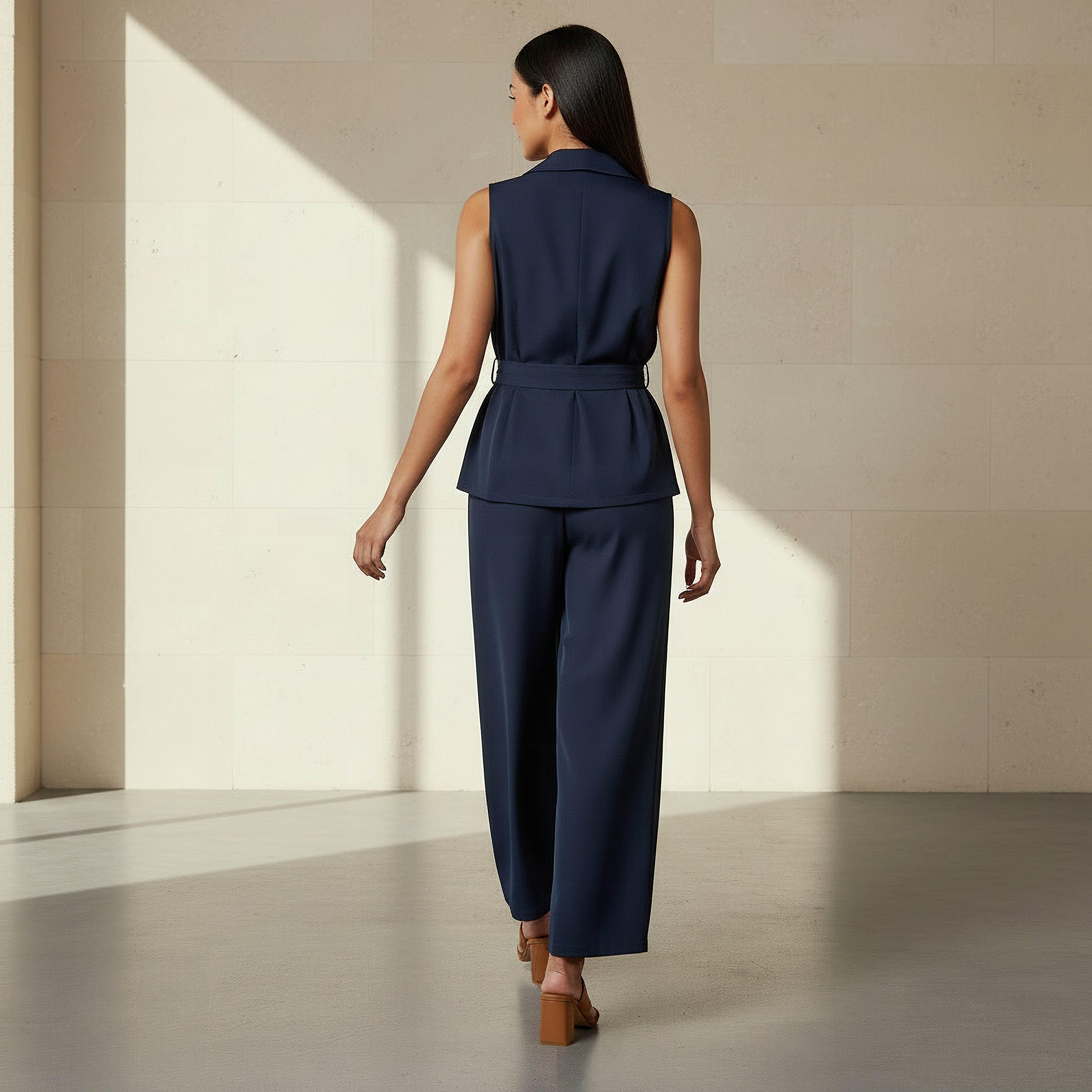 Coord Set with Wrap Top & Wide Leg Bottom-women-clothing-coordsets-image-3