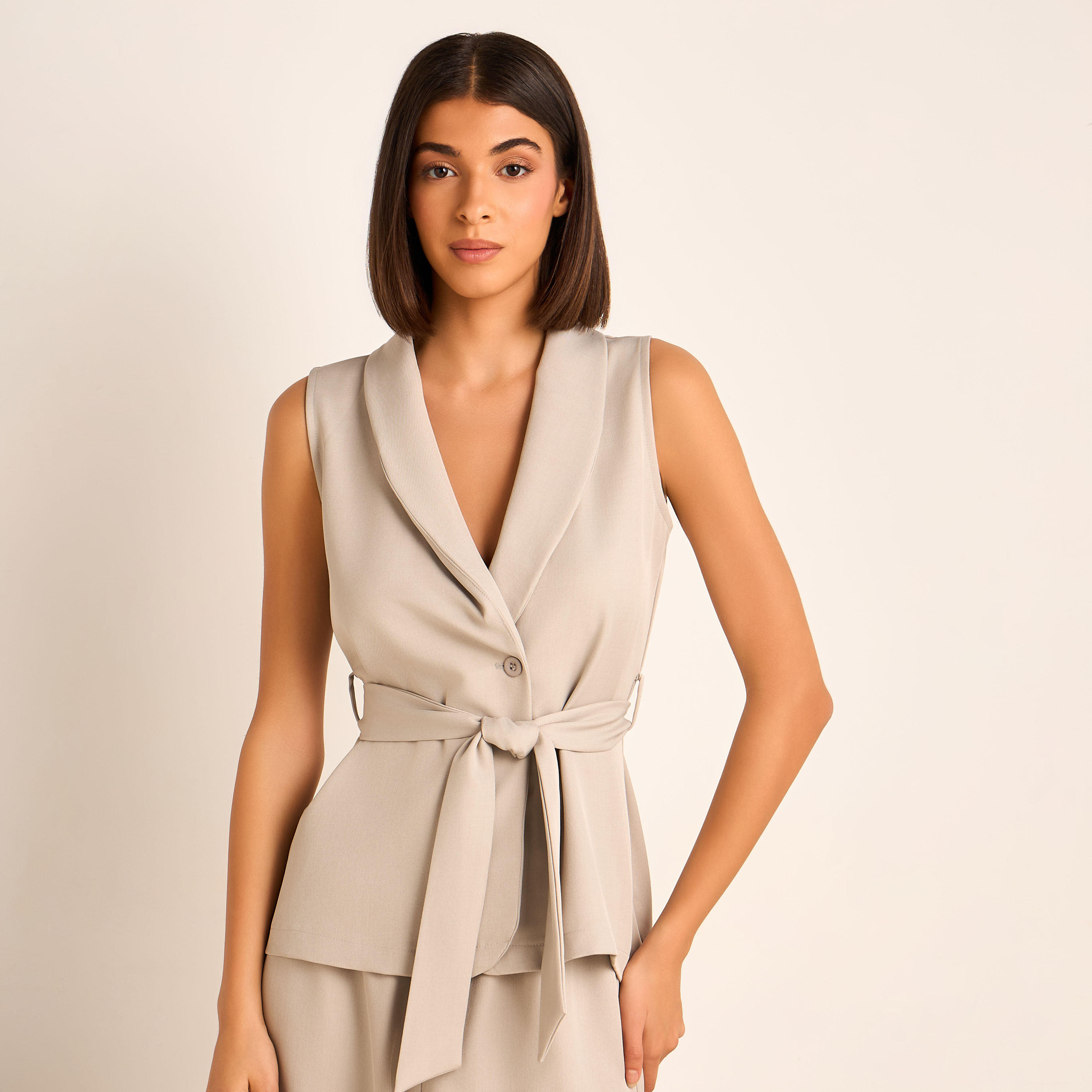 Coord Set with Wrap Top & Wide Leg Bottom-women-clothing-coordsets-image-3