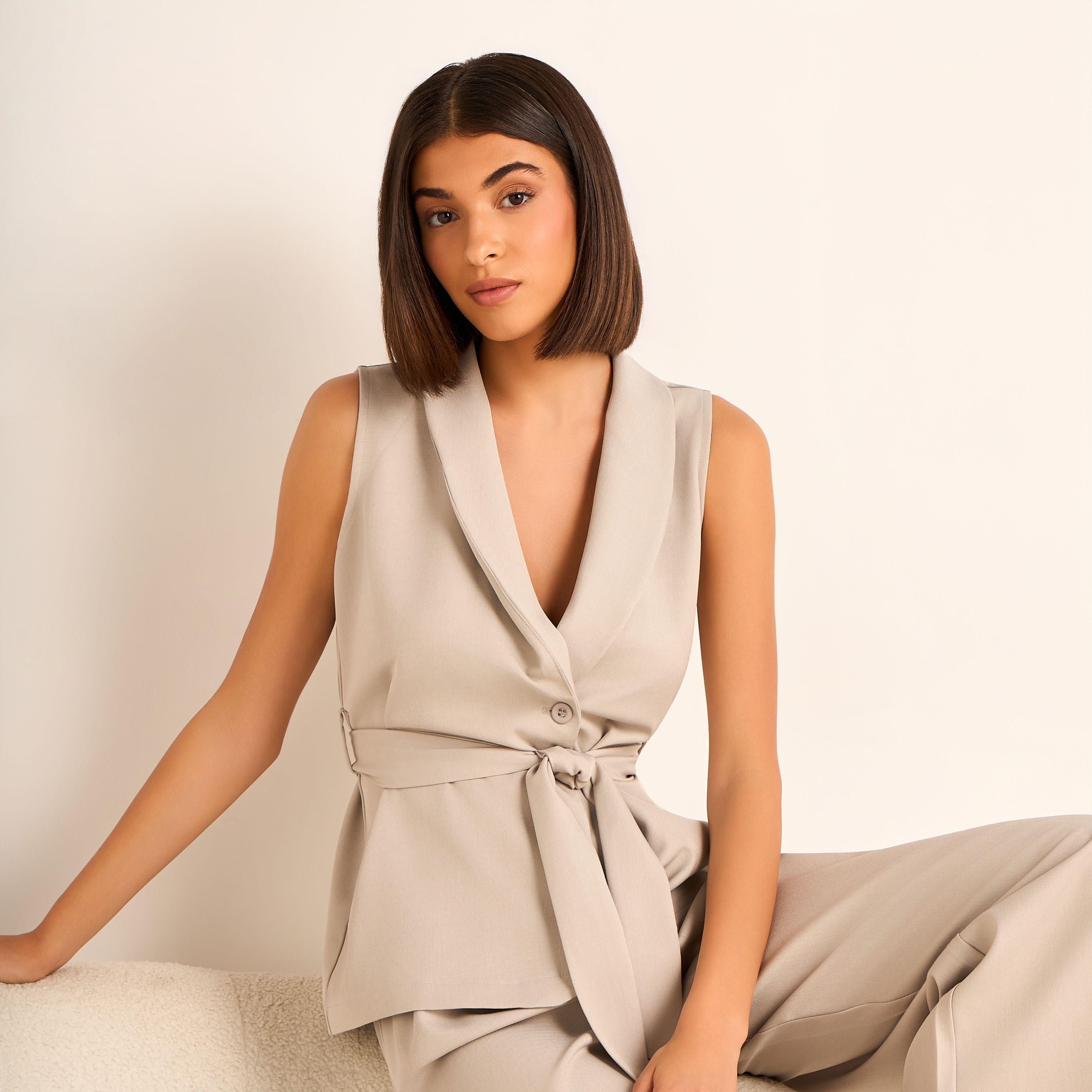 Coord Set with Wrap Top & Wide Leg Bottom-women-clothing-coordsets-image-7