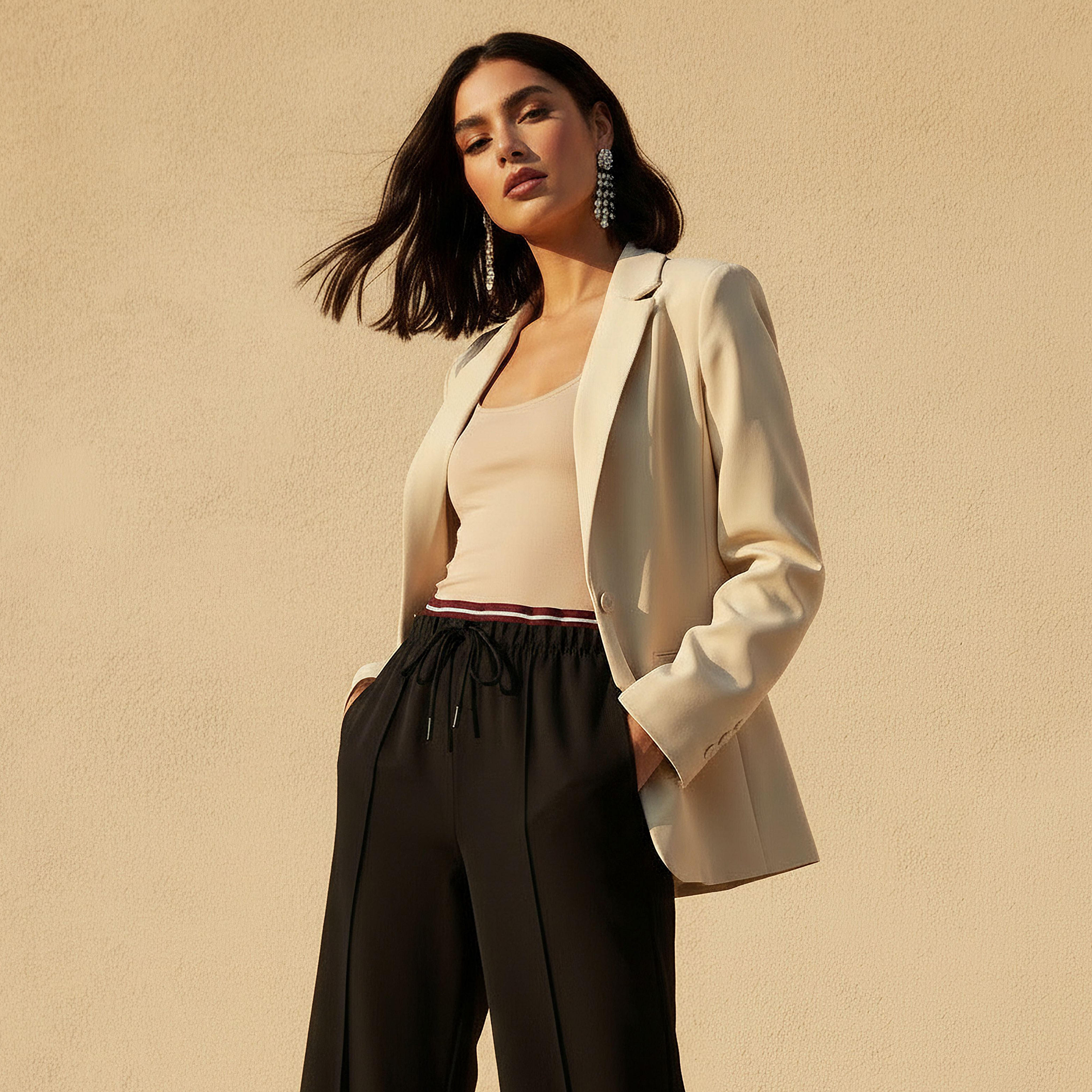 Regular Fit Twill Blazer with Button Closure-women-clothing-coatsandjackets-blazers-image-1