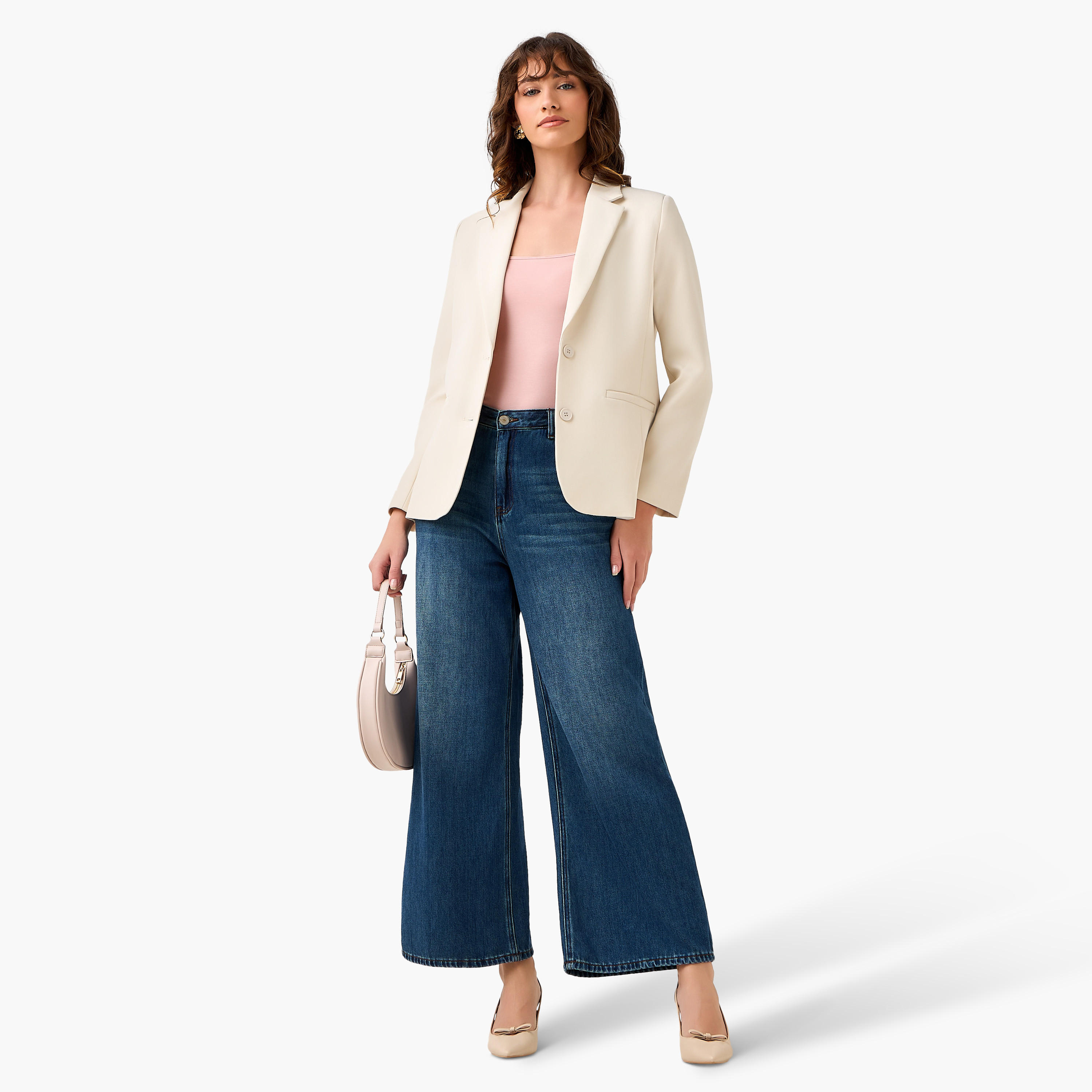 بليزر تويل بقصّة عادية وأزرار إغلاق-women-clothing-coatsandjackets-blazers-image-4