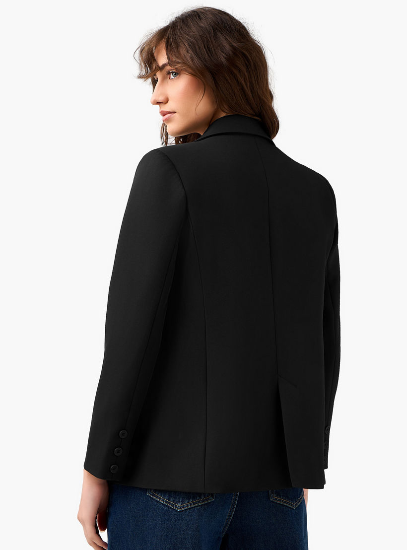 بليزر تويل بقصّة عادية وأزرار إغلاق-women-clothing-coatsandjackets-blazers-image-5