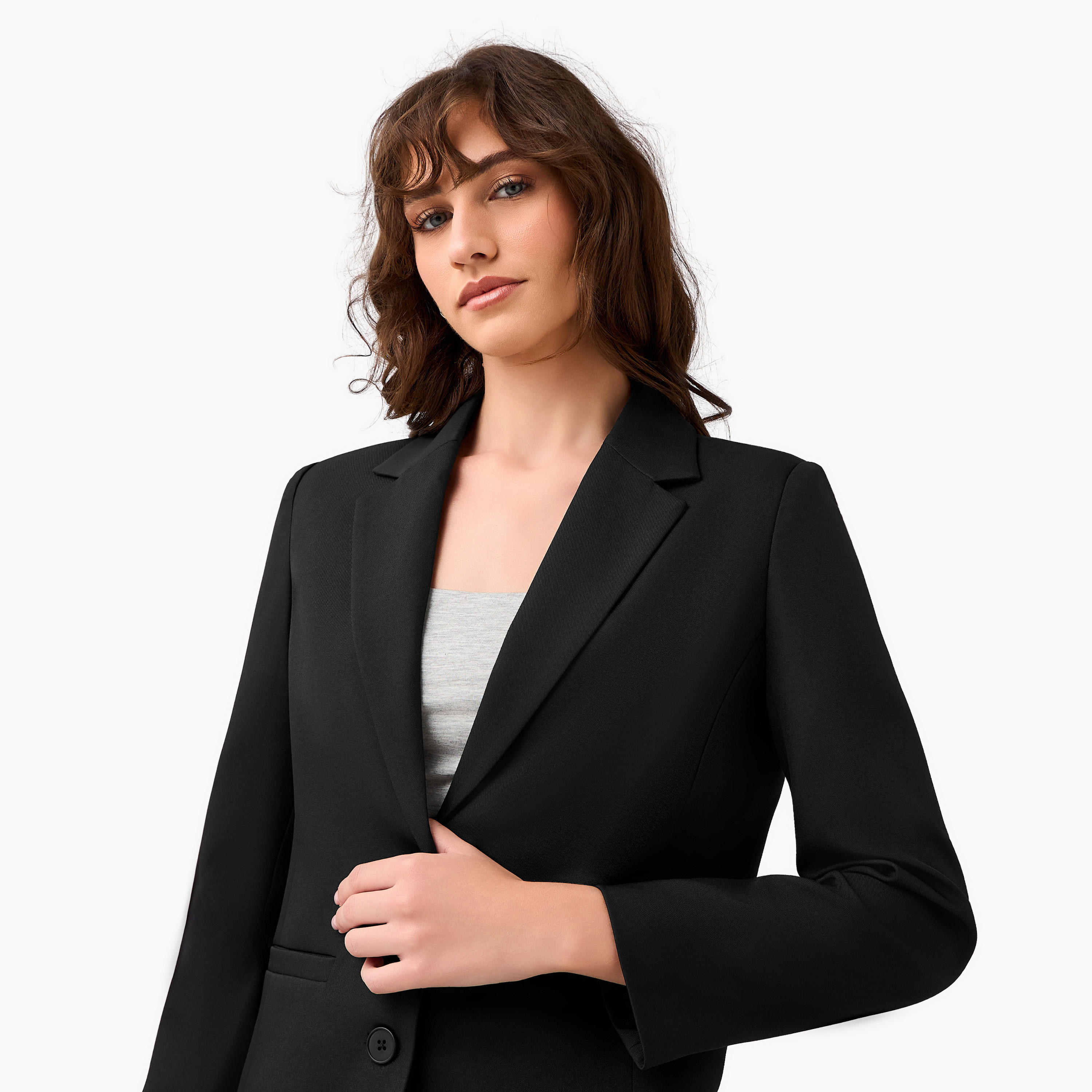 بليزر تويل بقصّة عادية وأزرار إغلاق-women-clothing-coatsandjackets-blazers-image-6