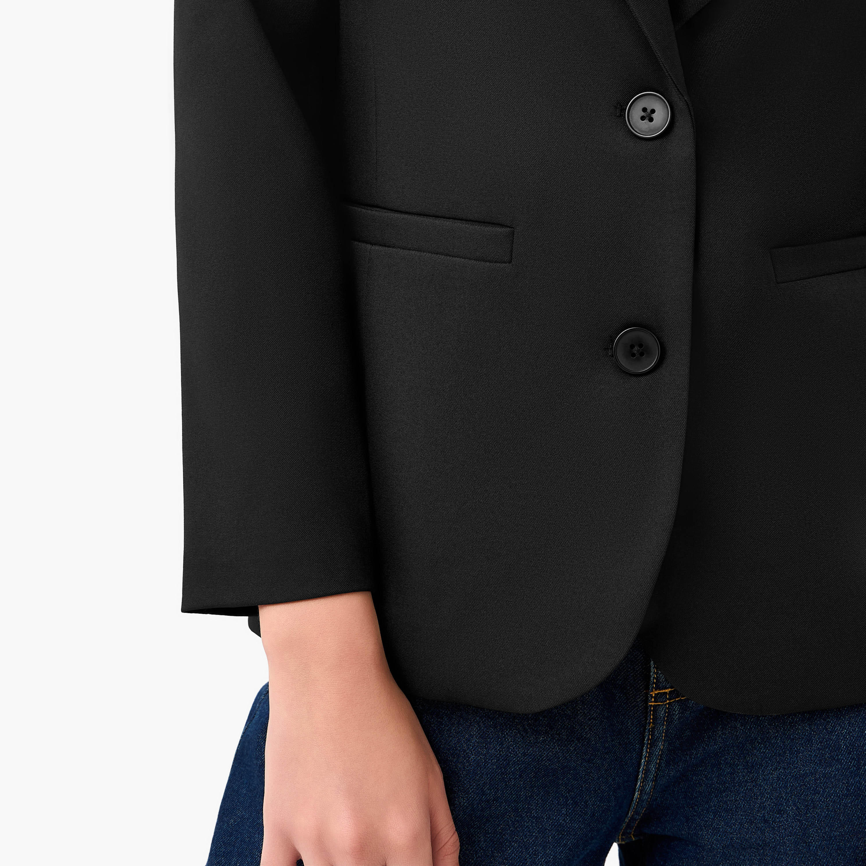 Regular Fit Twill Blazer with Button Closure-women-clothing-coatsandjackets-blazers-image-7