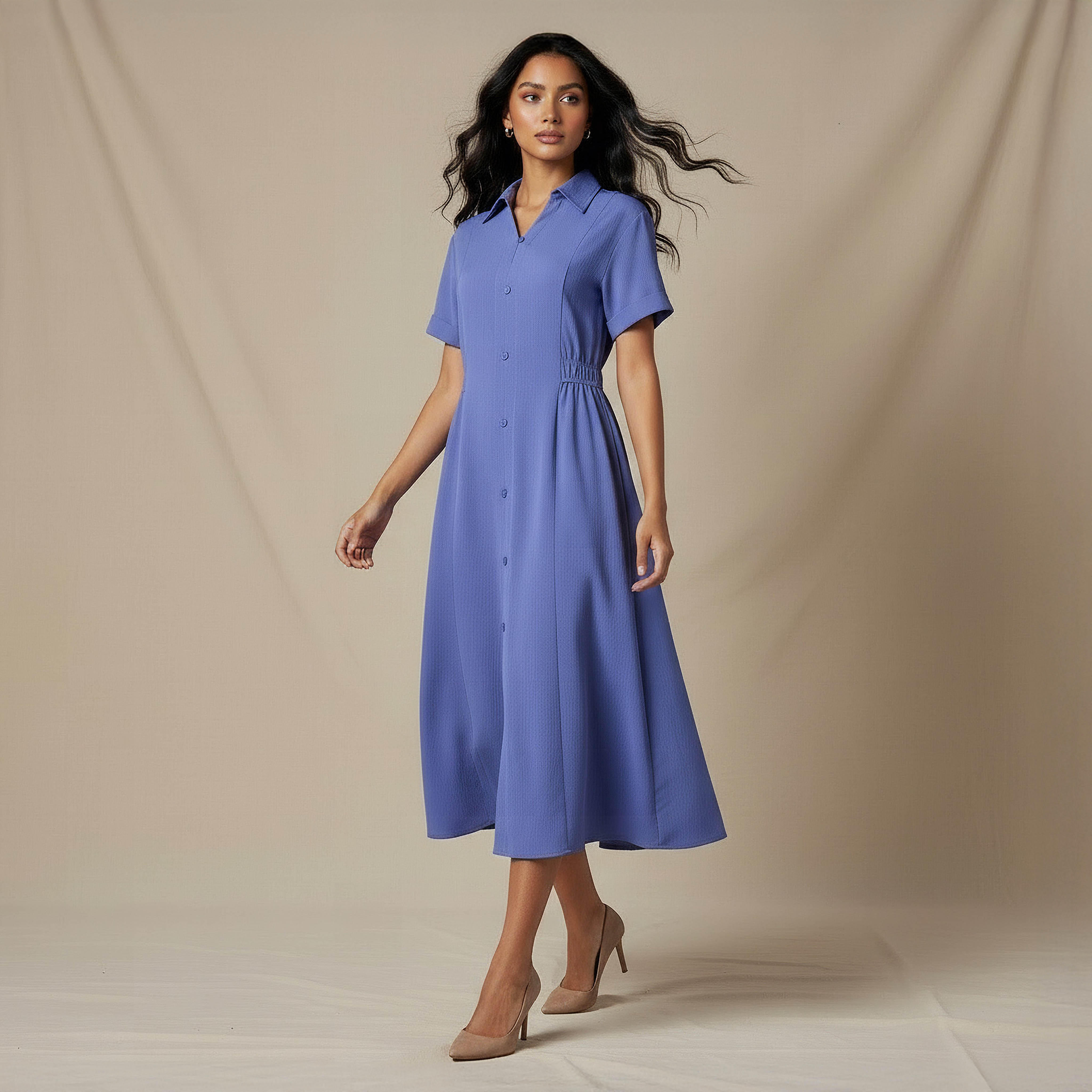 Shirt Style Midi Dress with Front Slit-PROMO_SP_BH_BUNDLE_2FOR18_180925-image-2