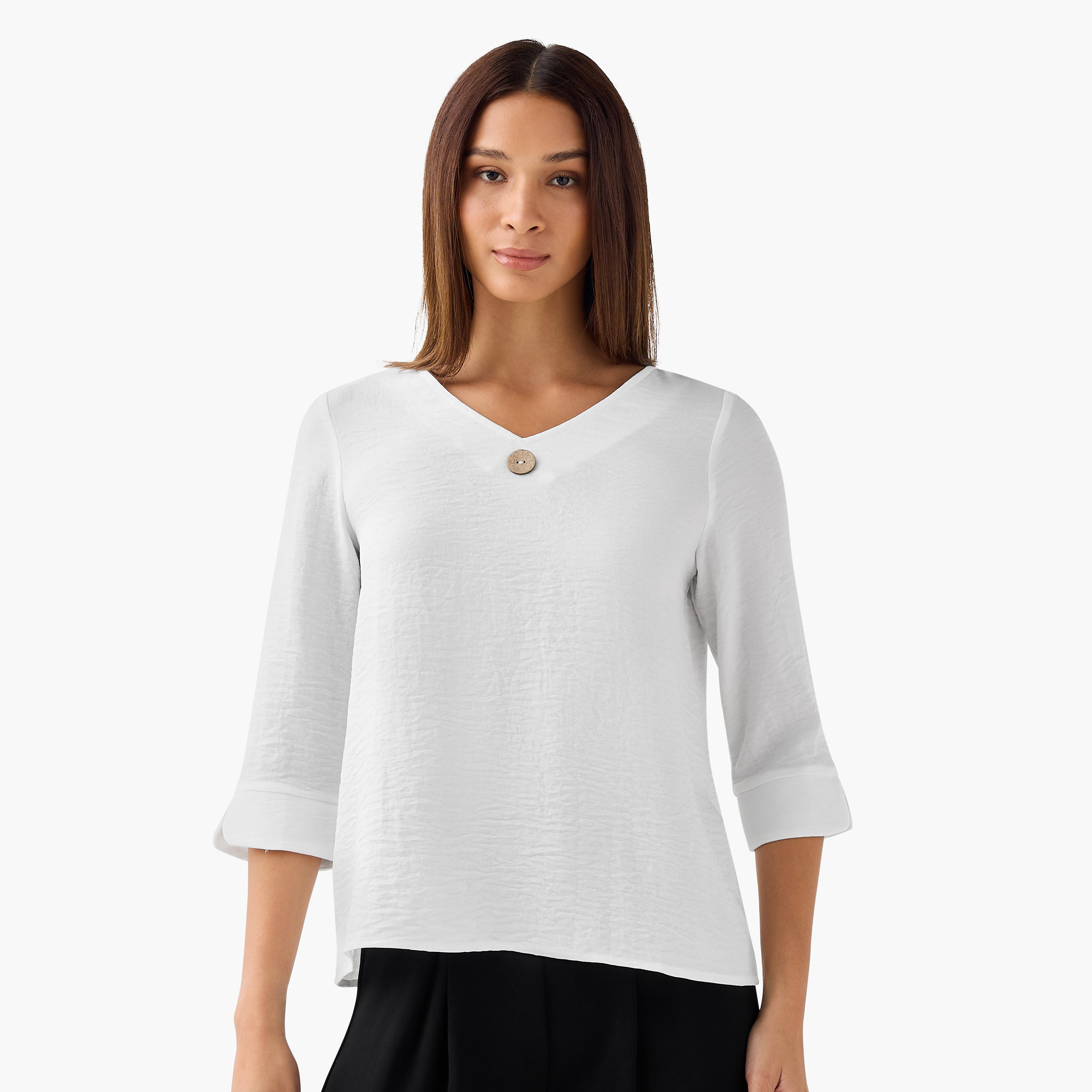 Single Front Button V-neck Top-PROMO_SP_AE_59_BUNDLE_2_FOR_119_122624-image-1