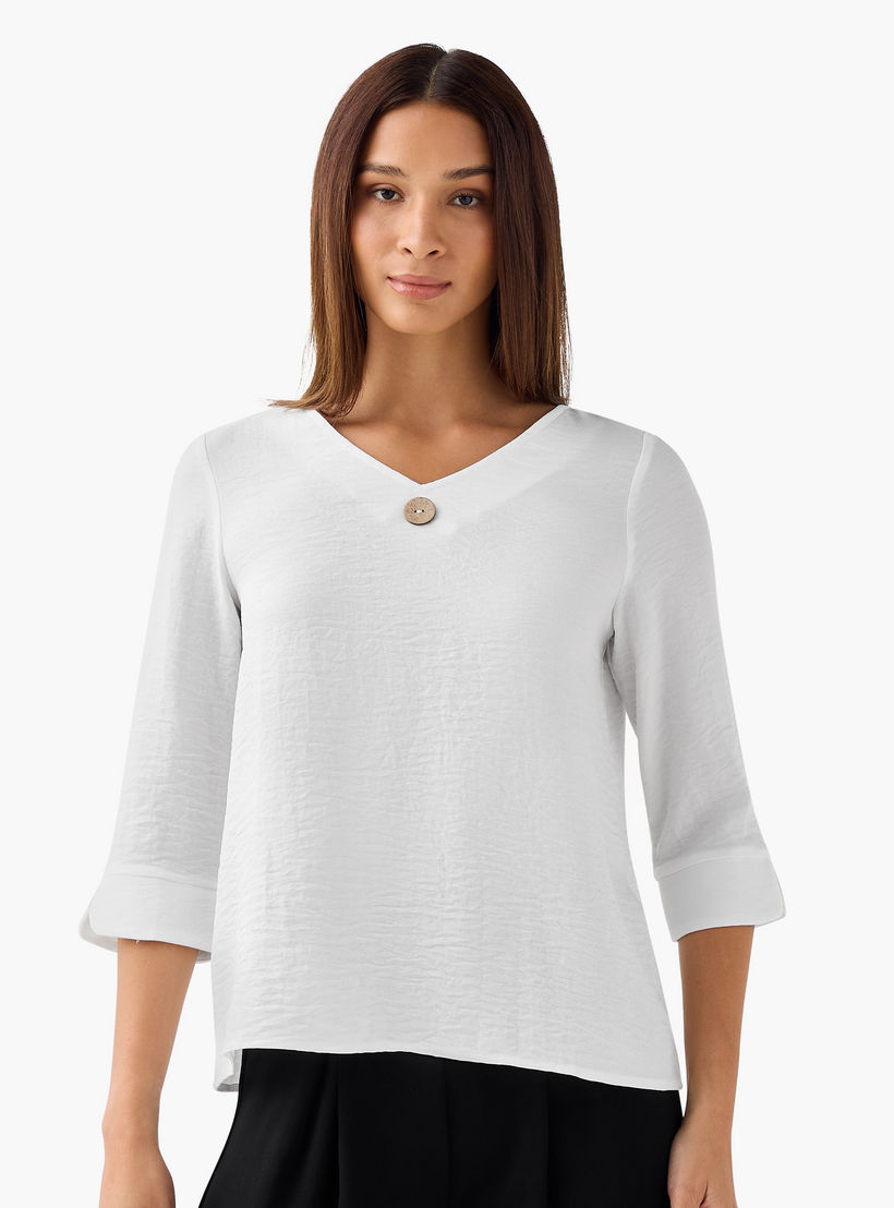 Single Front Button V-neck Top-PROMO_SP_AE_59_BUNDLE_2_FOR_119_122624-image-1