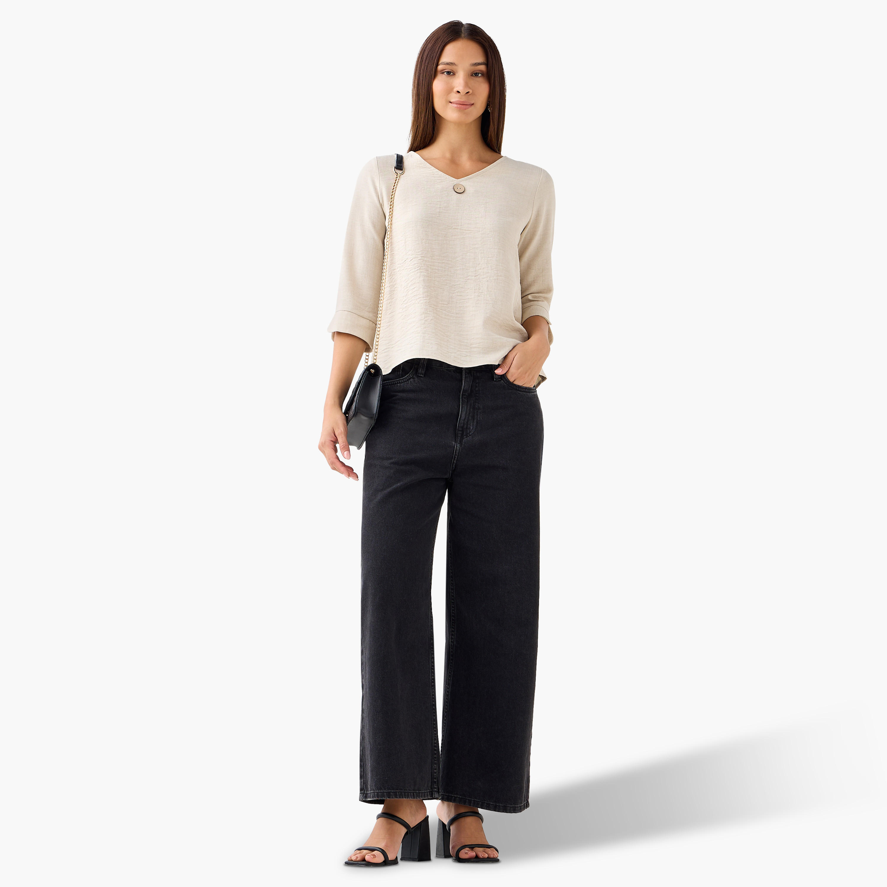 Single Front Button V-neck Top-PROMO_SP_AE_59_BUNDLE_2_FOR_119_122624-image-2