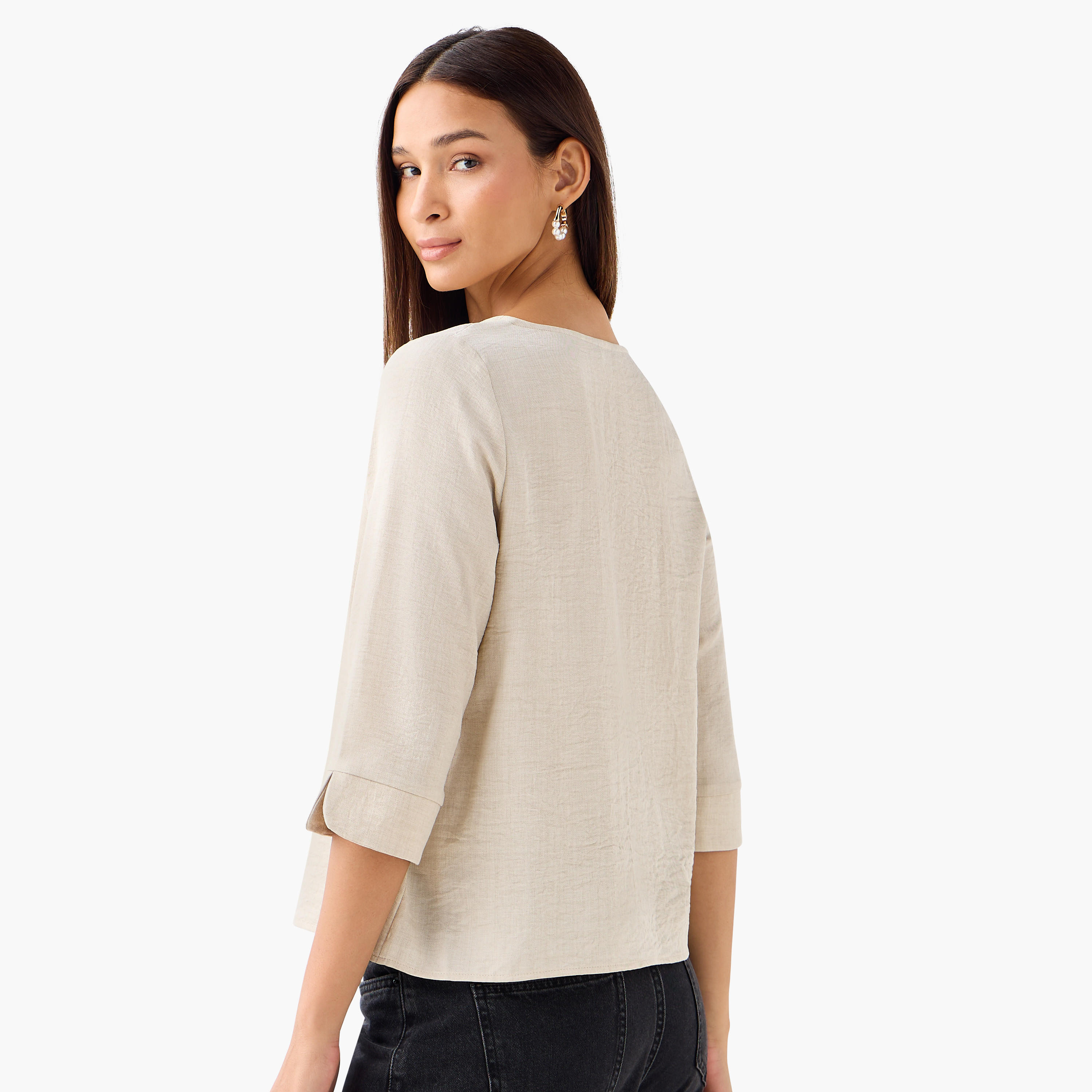 Single Front Button V-neck Top-PROMO_SP_AE_59_BUNDLE_2_FOR_119_122624-image-3
