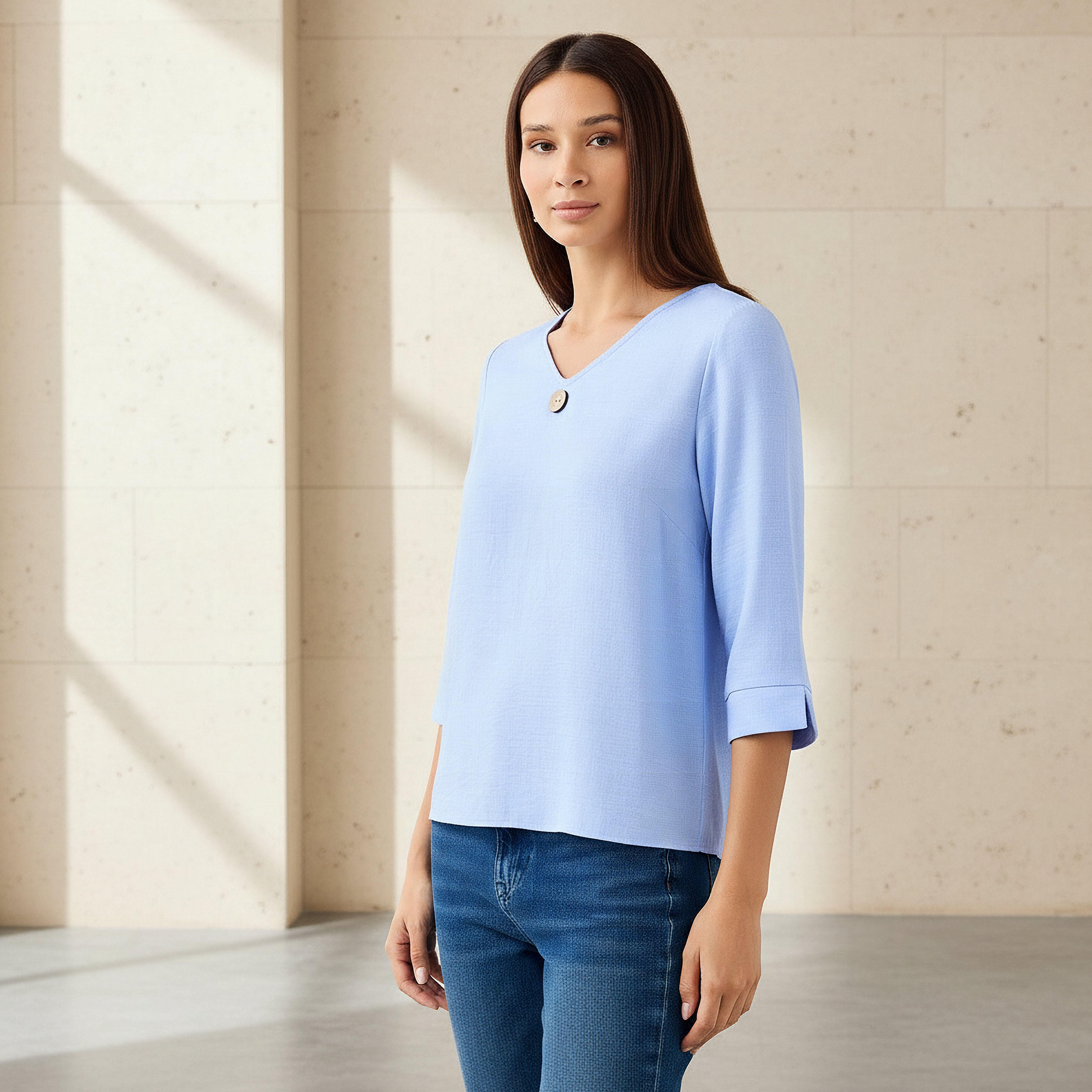 Single Front Button V-neck Top-PROMO_SP_AE_59_BUNDLE_2_FOR_119_122624-image-1
