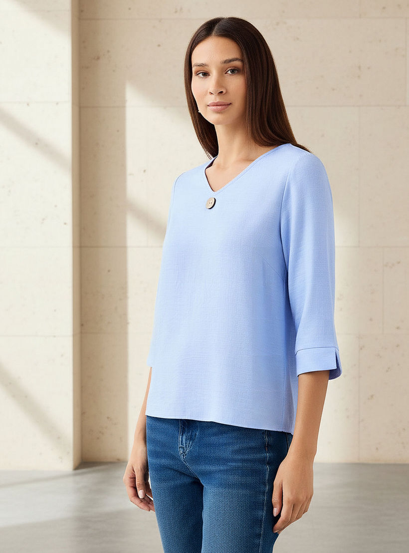 Single Front Button V-neck Top-PROMO_SP_AE_59_BUNDLE_2_FOR_119_122624-image-1