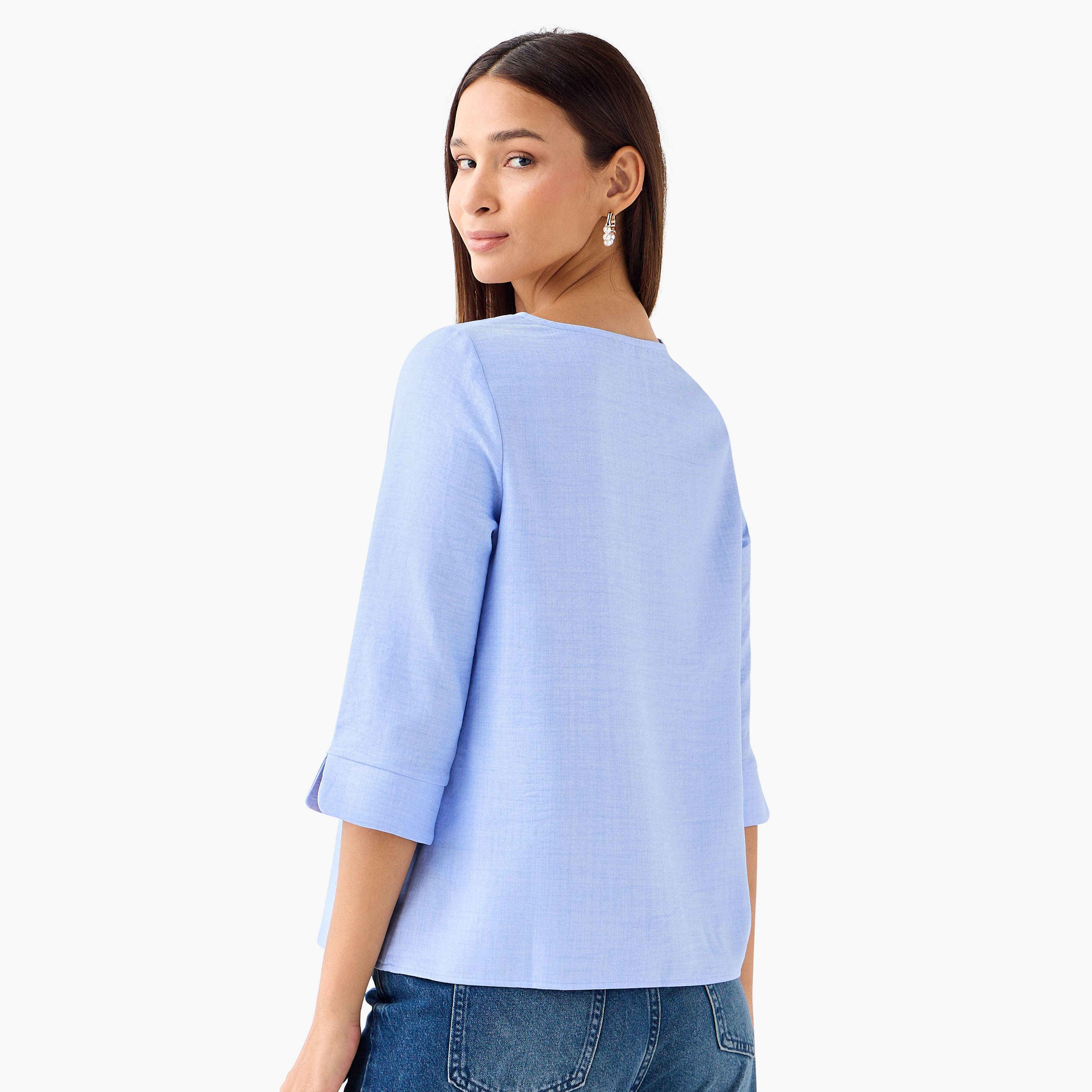 Single Front Button V-neck Top-PROMO_SP_KW_BUNDLE_2FOR11_180925-image-3