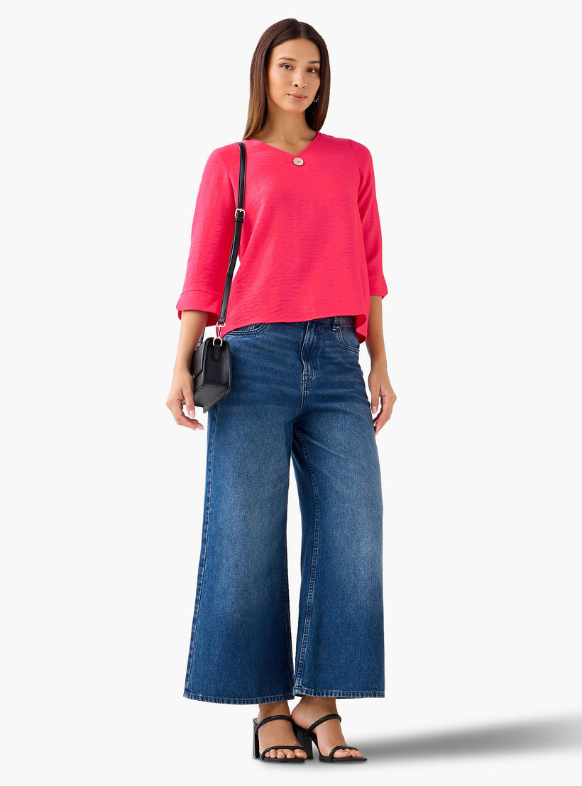 Single Front Button V-neck Top-PROMO_SP_AE_59_BUNDLE_2_FOR_119_122624-image-2