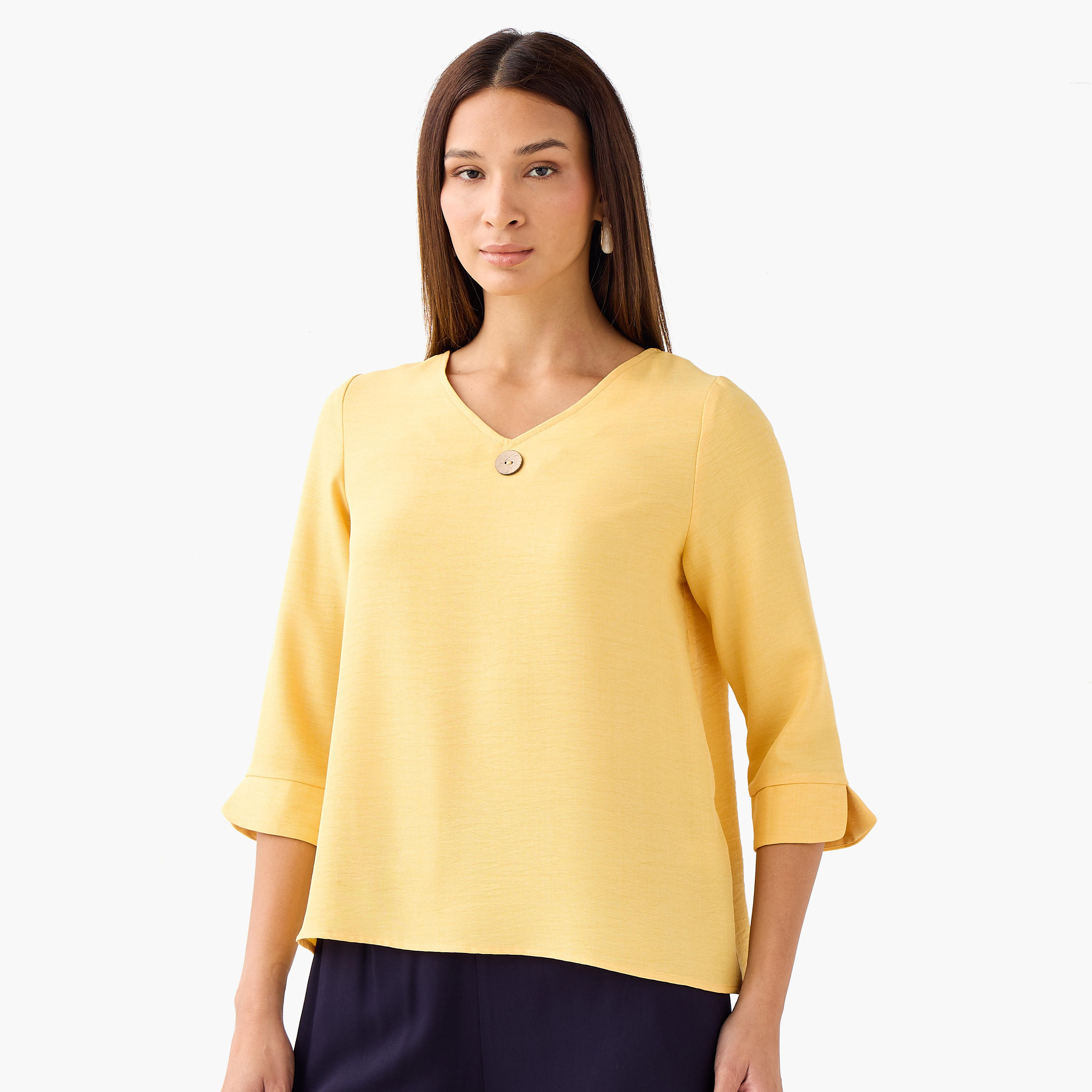 Single Front Button V-neck Top-PROMO_SP_AE_59_BUNDLE_2_FOR_119_122624-image-1