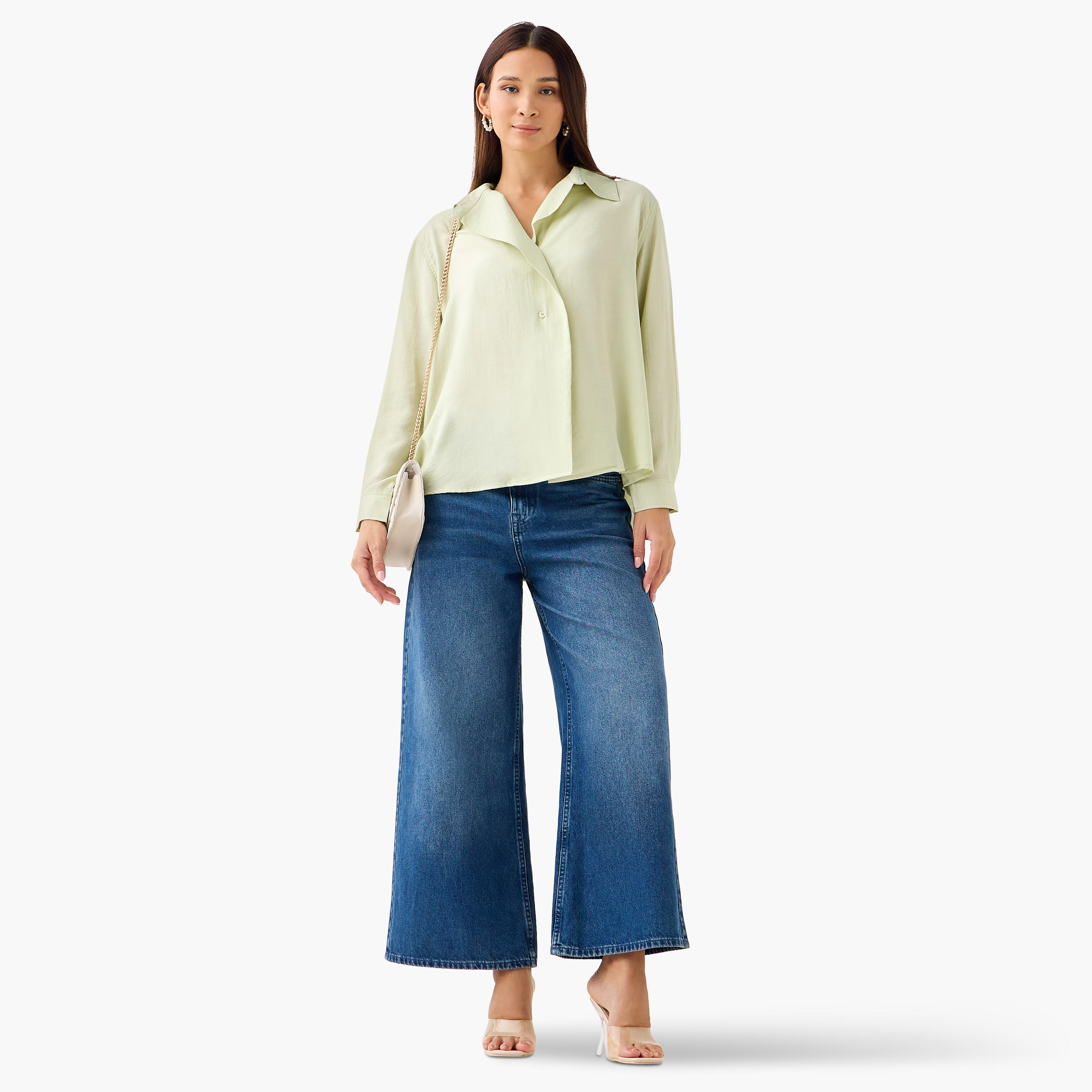 Relaxed Fit Viscose Top with Button Detail-women-clothing-shirtsandblouses-shirts-image-2