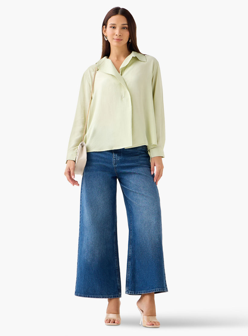 Relaxed Fit Viscose Top with Button Detail-women-clothing-shirtsandblouses-shirts-image-2