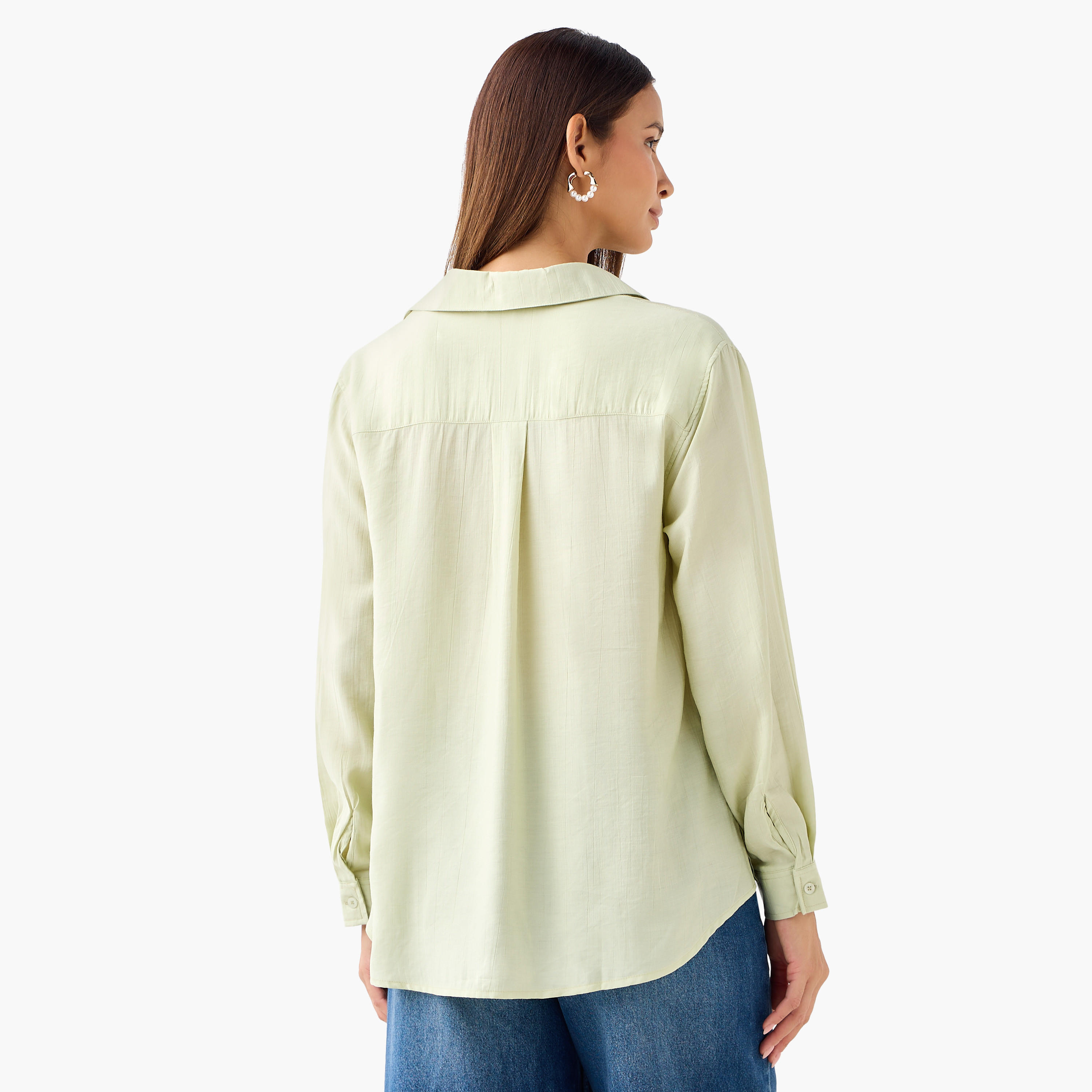 Relaxed Fit Viscose Top with Button Detail-women-clothing-shirtsandblouses-shirts-image-3