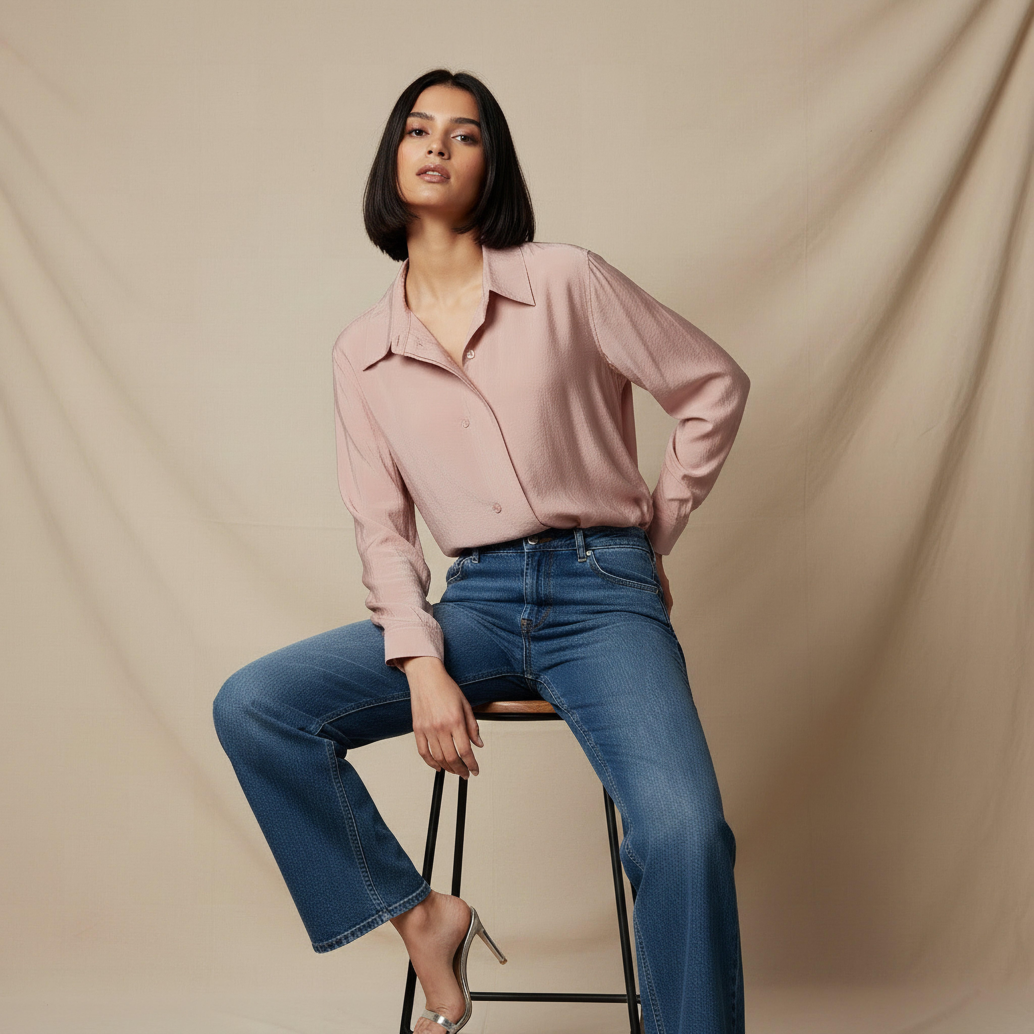 Relaxed Fit Viscose Top with Button Detail-women-clothing-shirtsandblouses-shirts-image-5
