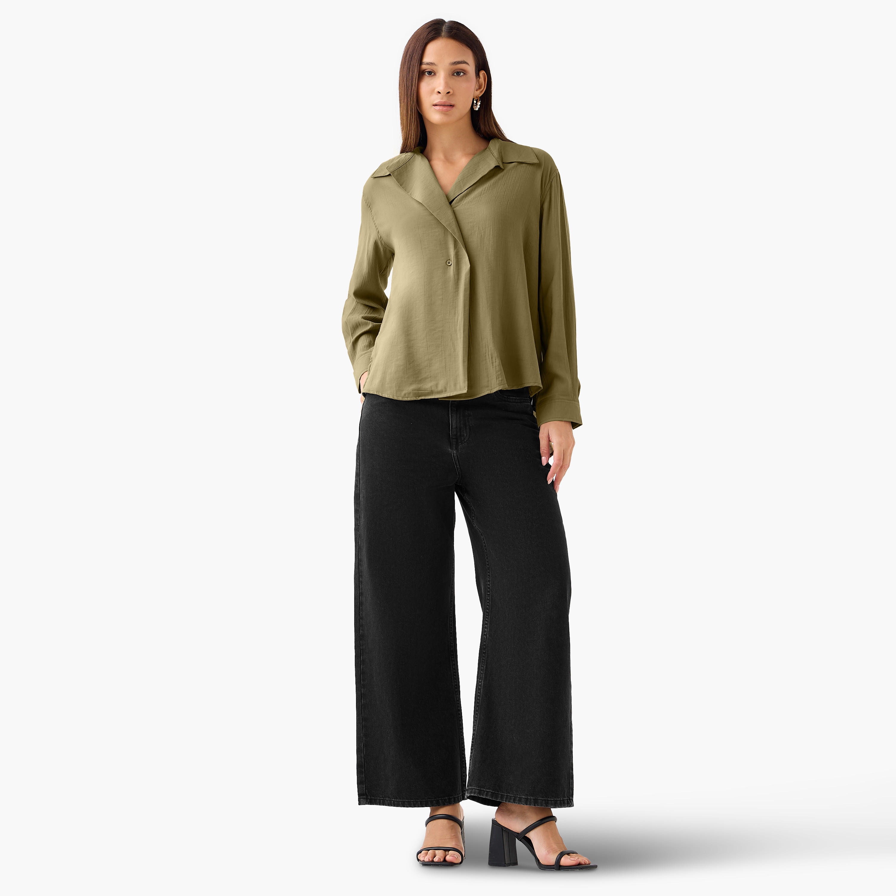 Relaxed Fit Viscose Top with Button Detail-women-clothing-shirtsandblouses-shirts-image-2