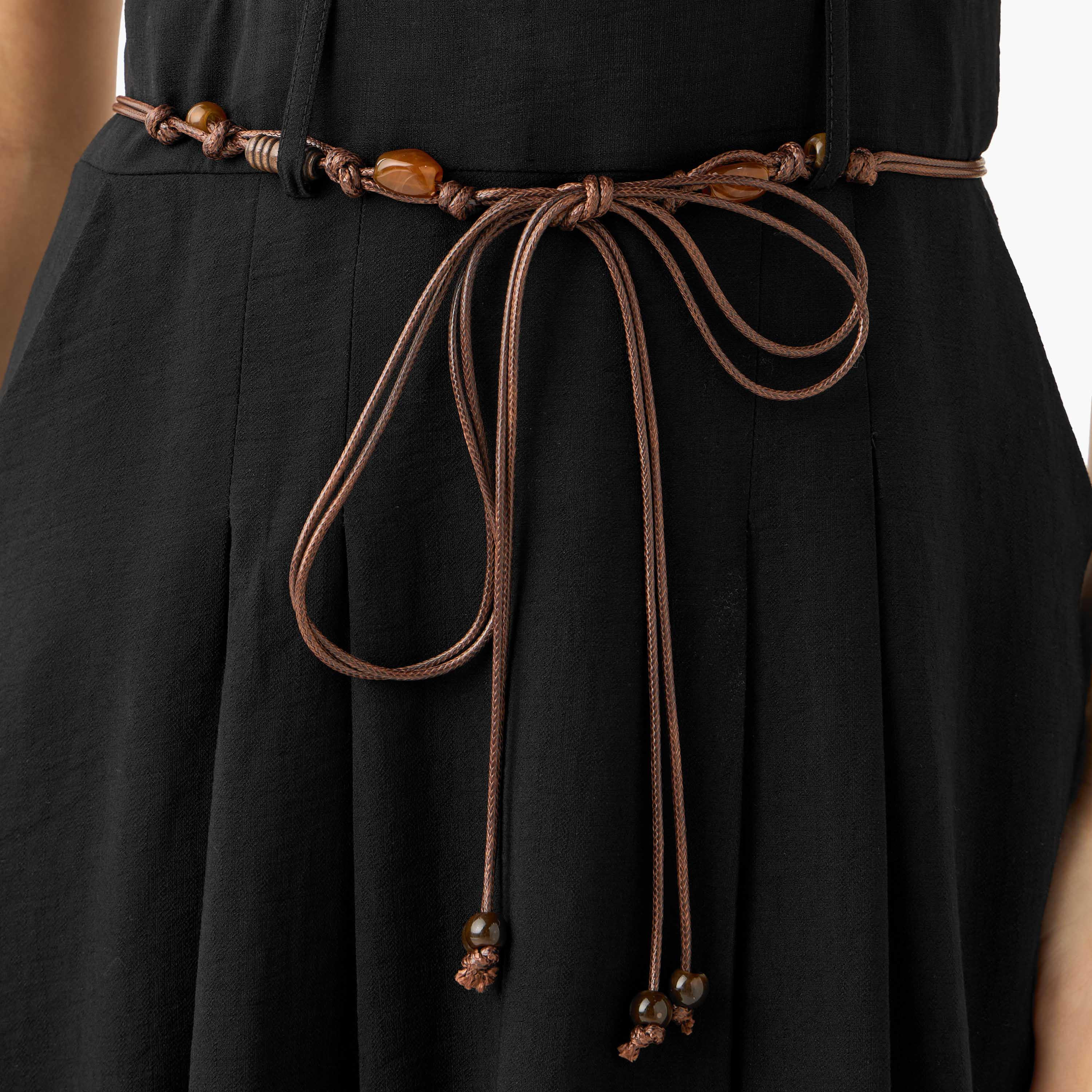 فستان قميص ميدي بحزام-women-clothing-dresses-image-2