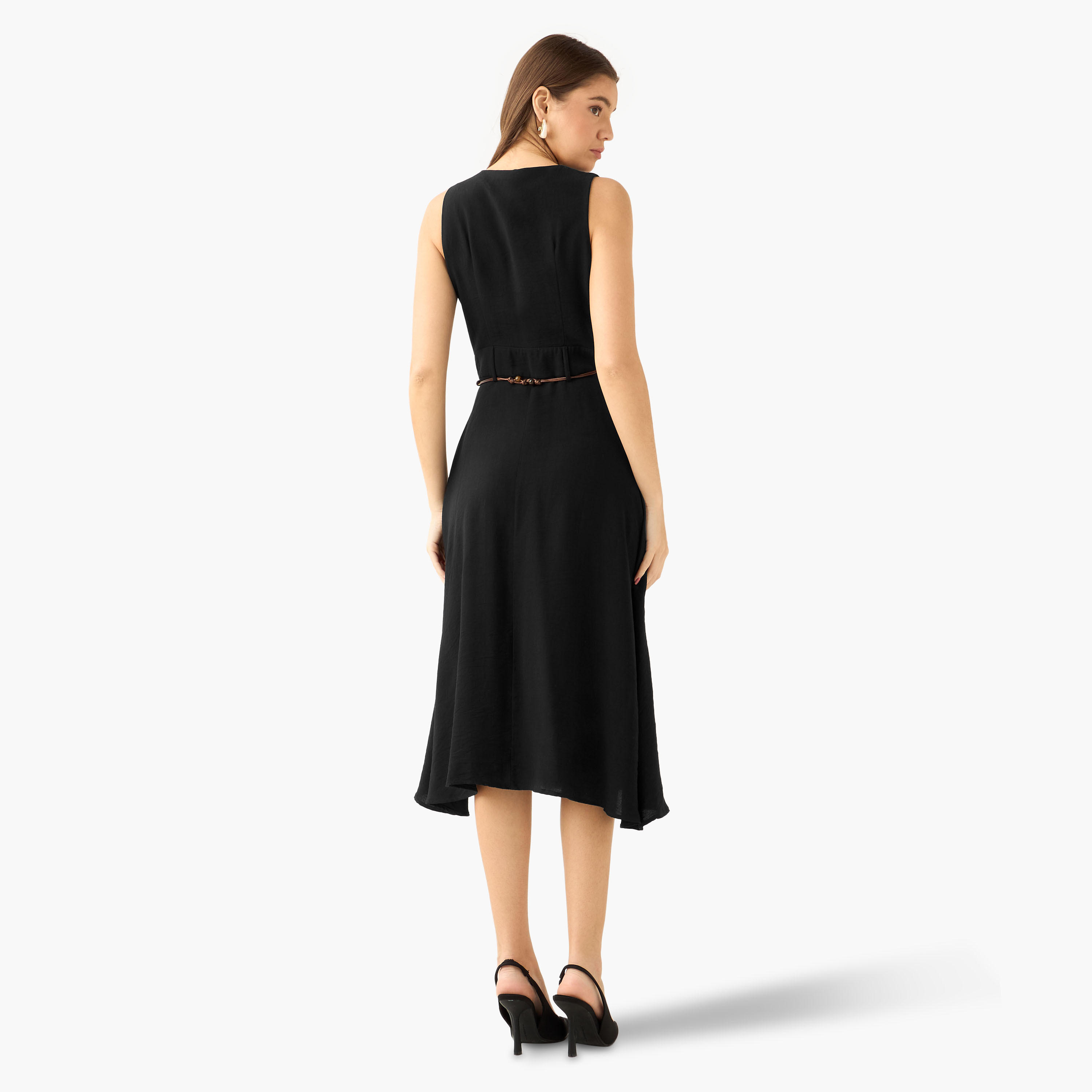 Midi Shirt Dress with Belt-women-clothing-dresses-image-4