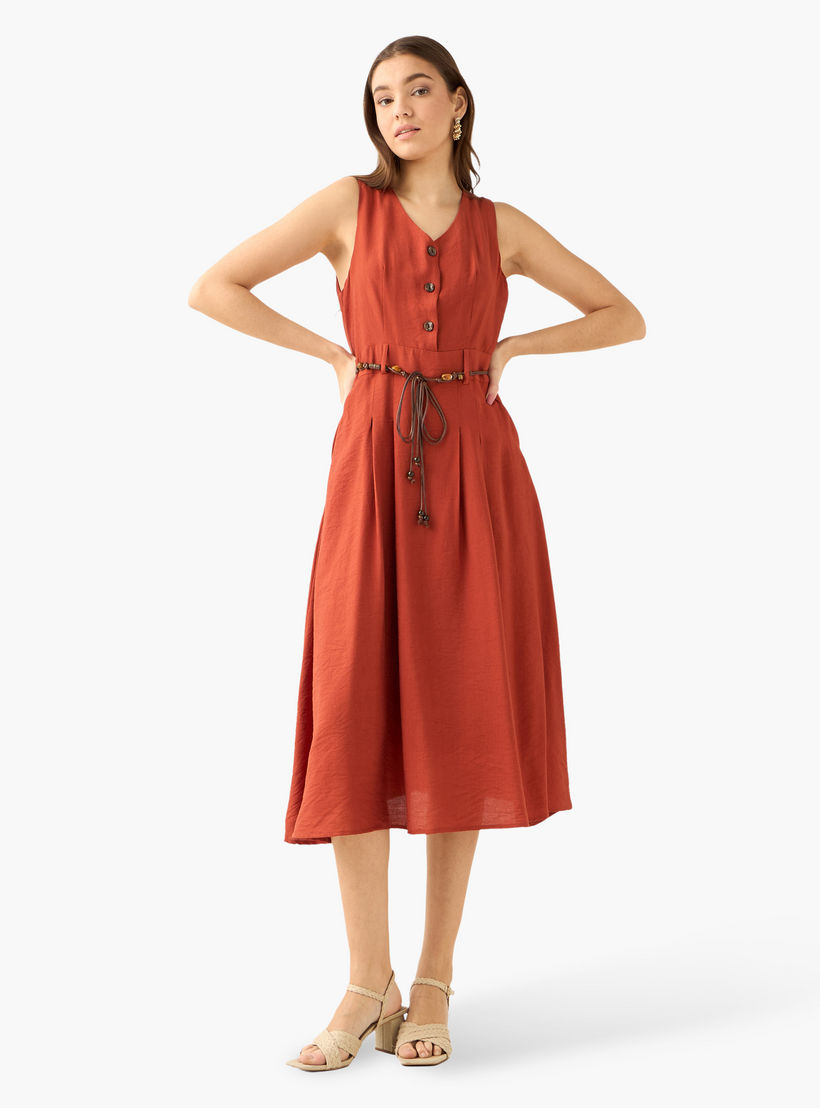 Midi Shirt Dress with Belt-women-clothing-dresses-image-3