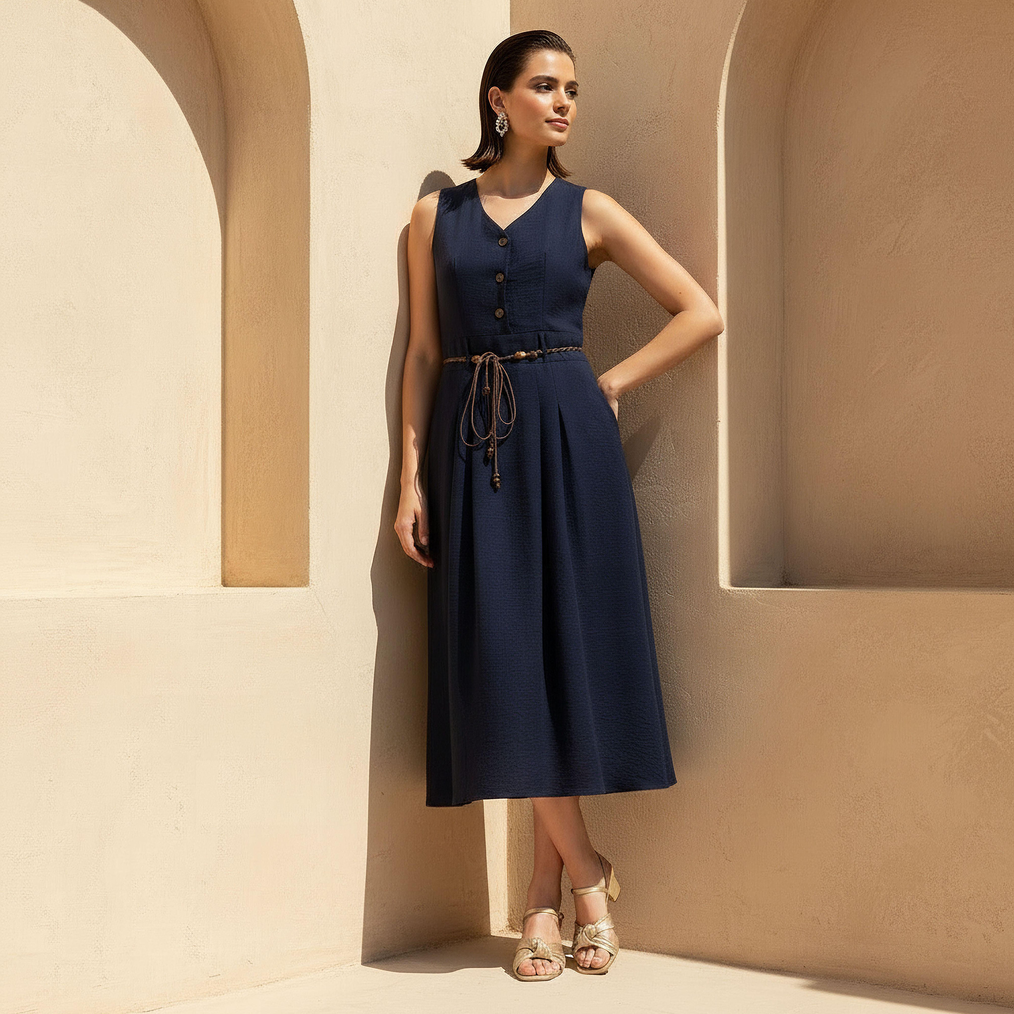 Midi Shirt Dress with Belt-PROMO_SP_AE__6_RGCC_BUY2FOR199_040325-image-1