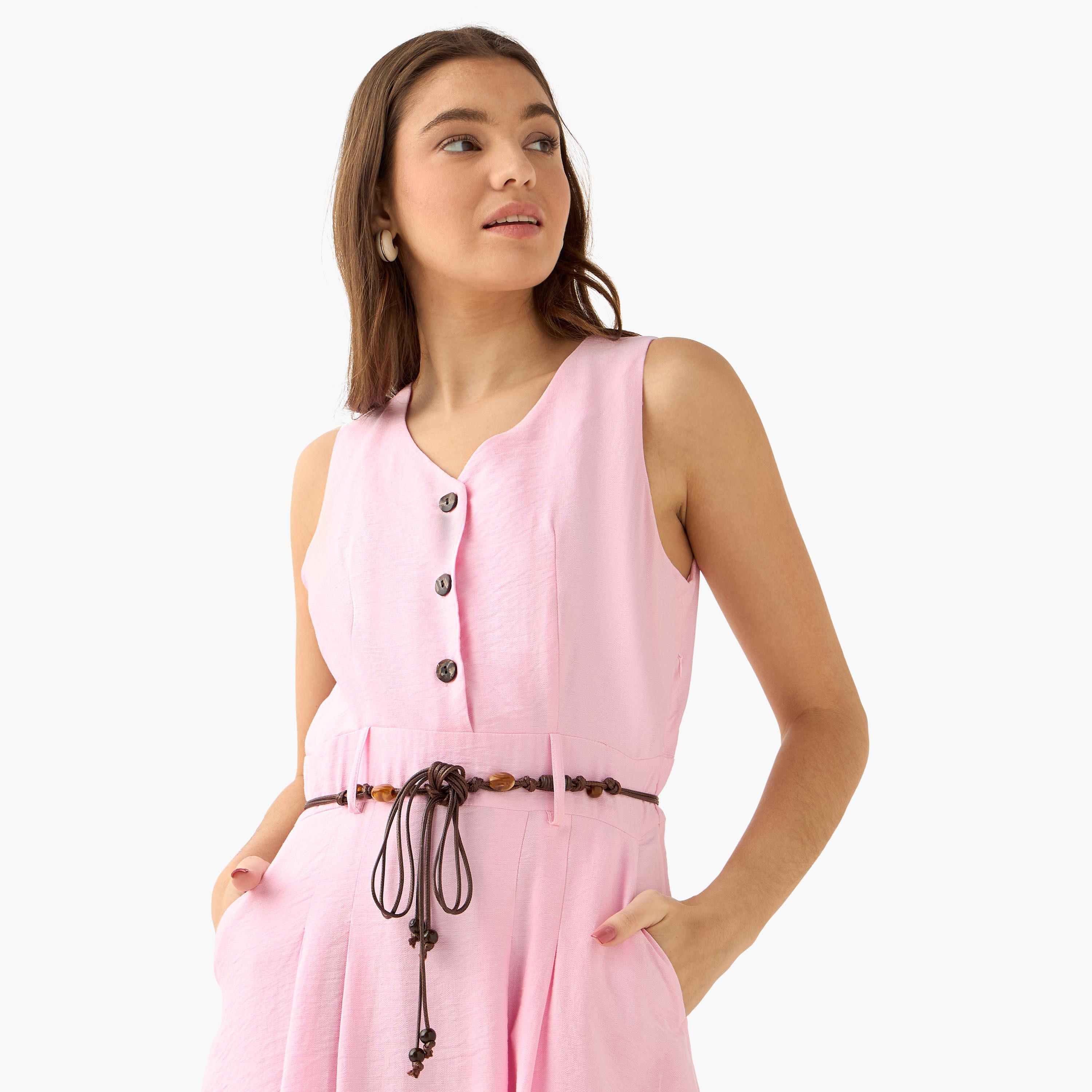Midi Shirt Dress with Belt-women-clothing-dresses-image-5