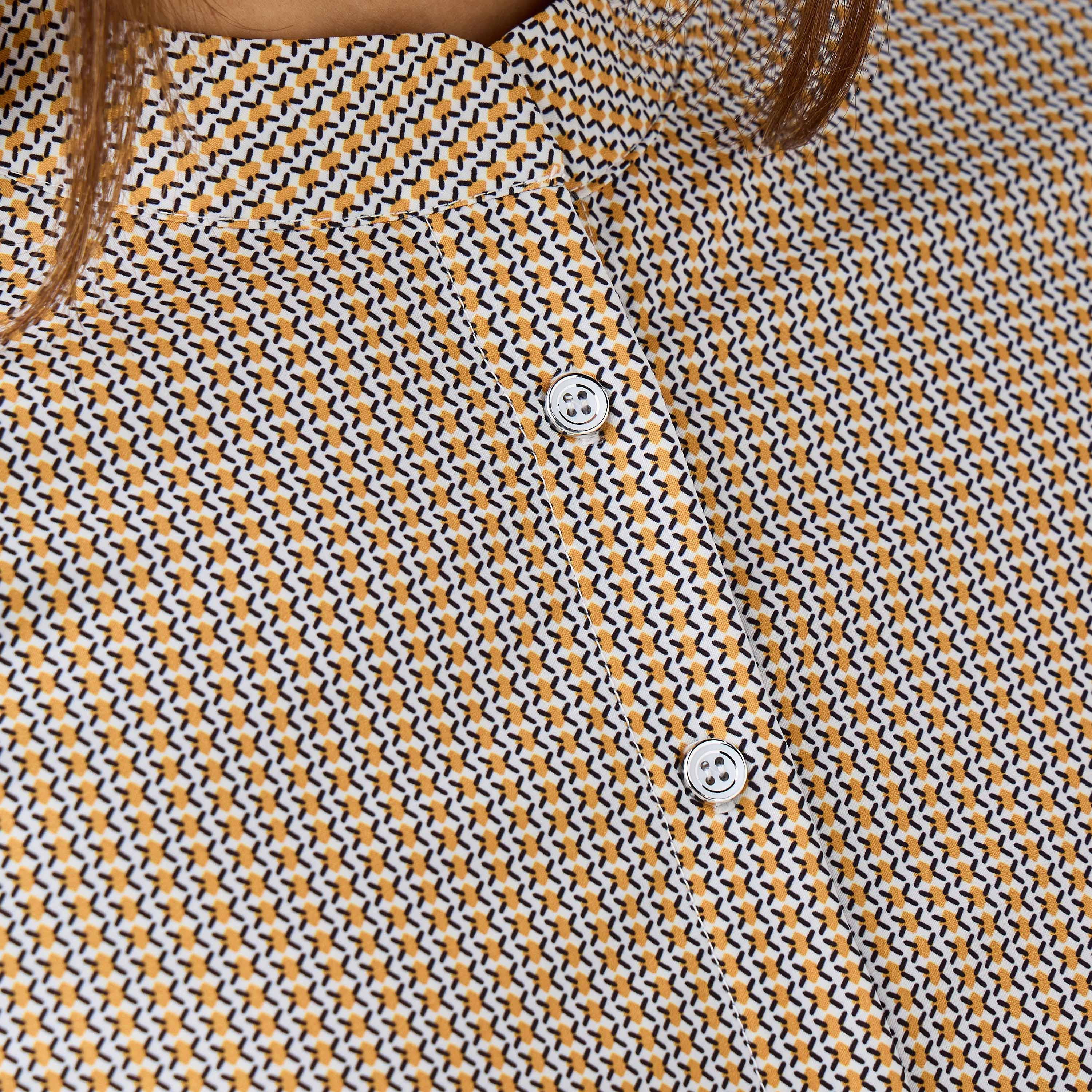 Regular Fit Printed Shirt with Mandarin Collar-women-clothing-shirtsandblouses-shirts-image-2