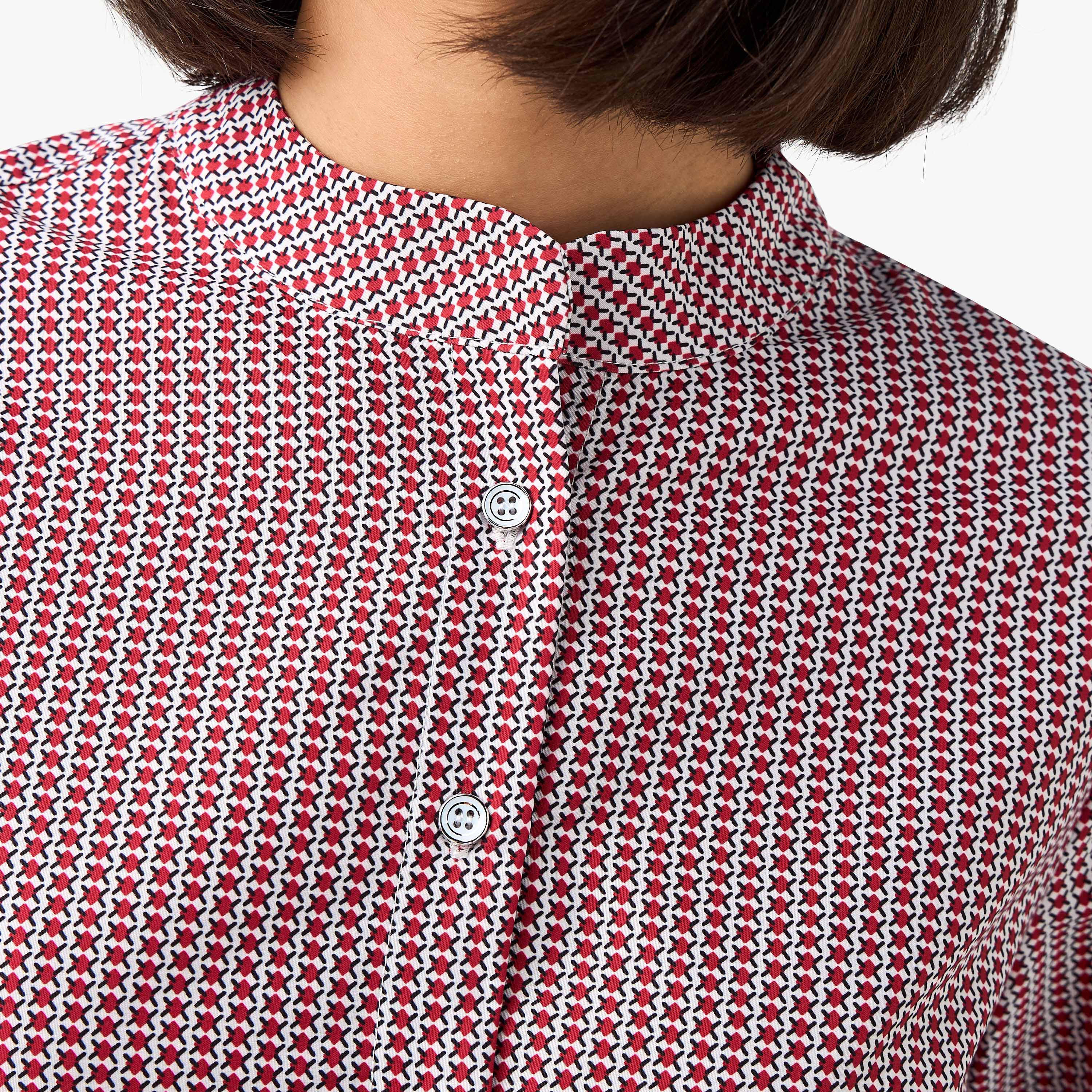 Regular Fit Printed Shirt with Mandarin Collar-women-clothing-shirtsandblouses-shirts-image-2