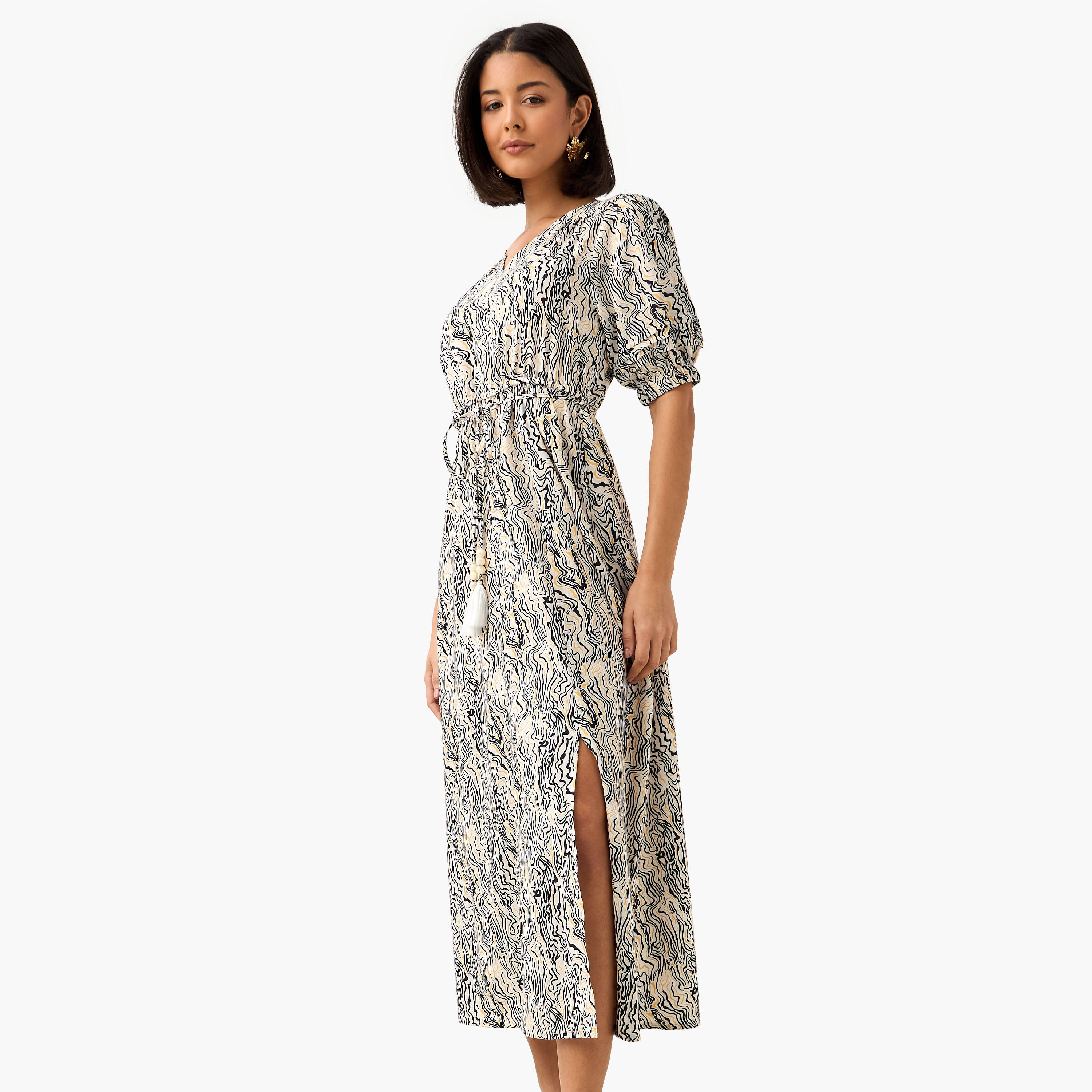 فستان بحزام وطبعات تجريدية-women-clothing-dresses-image-2