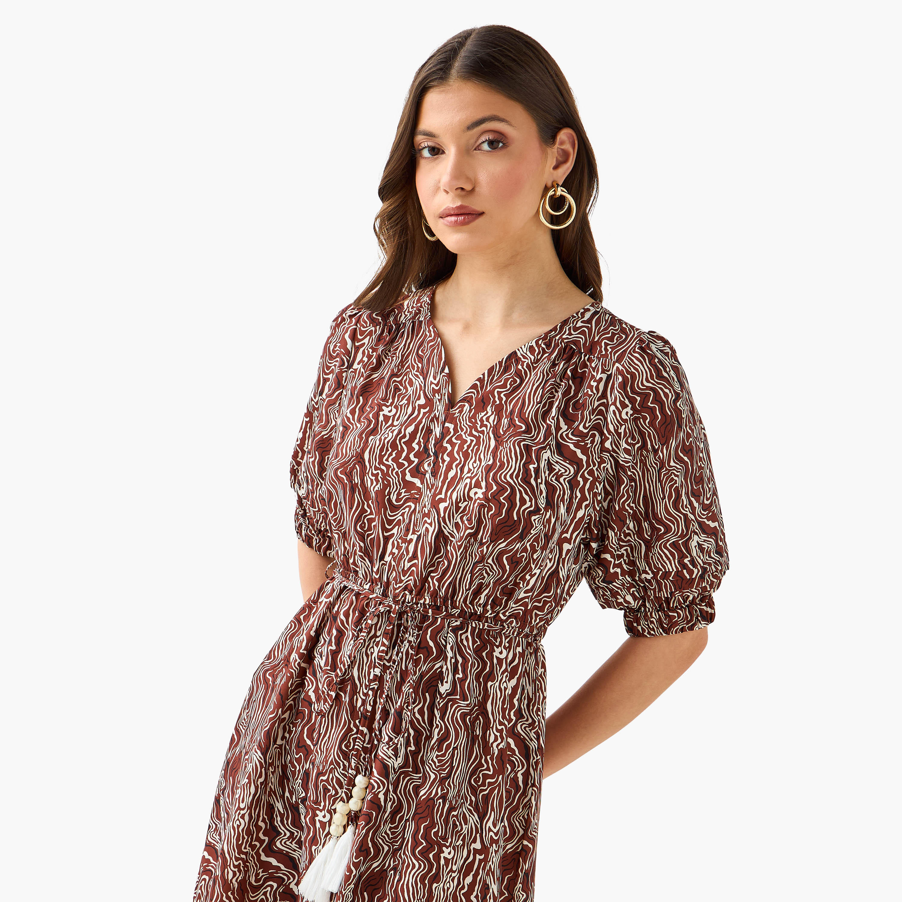 فستان مكشوف الأكتاف بأربطة وطبعات من كاسي-women-clothing-dresses-image-6