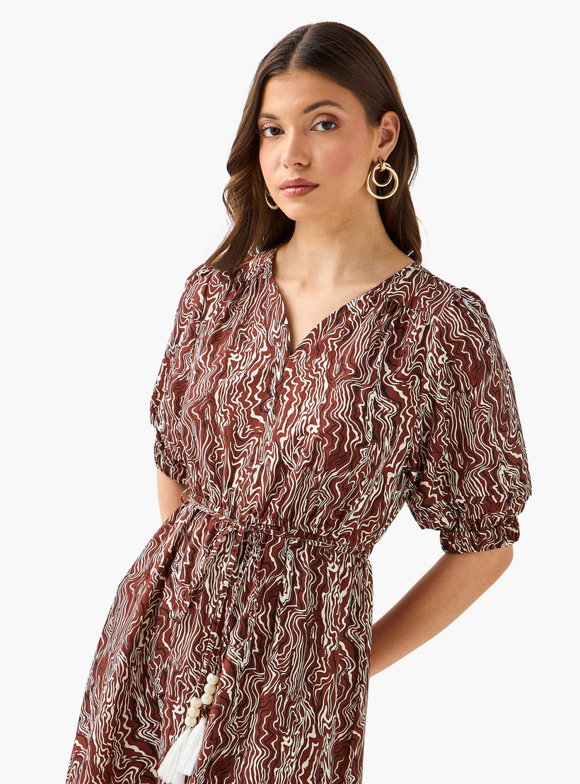 فستان مكشوف الأكتاف بأربطة وطبعات من كاسي-women-clothing-dresses-image-6