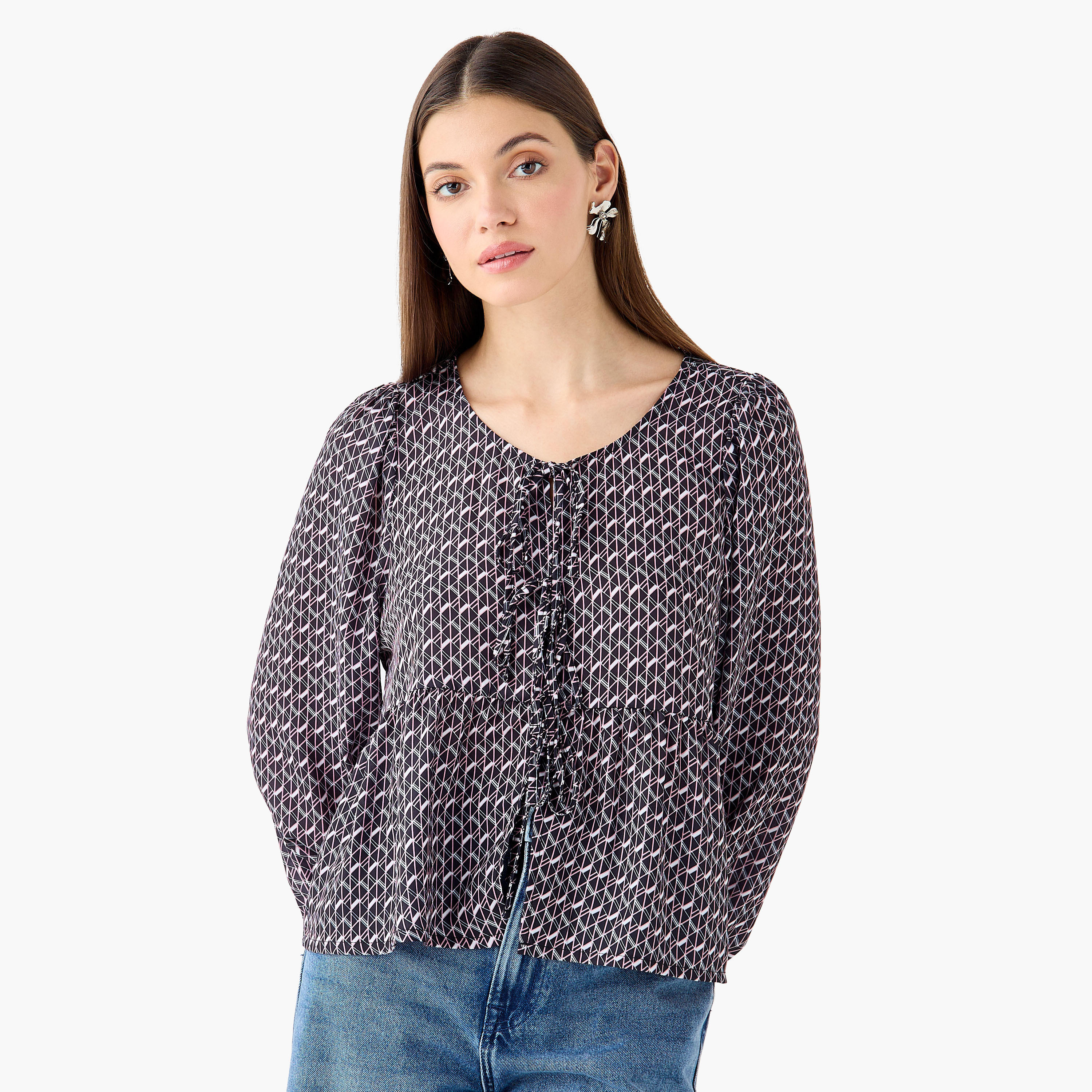 Peplum Top with Geometric Print-PROMO_SP_AE_59_BUNDLE_2_FOR_119_122624-image-1