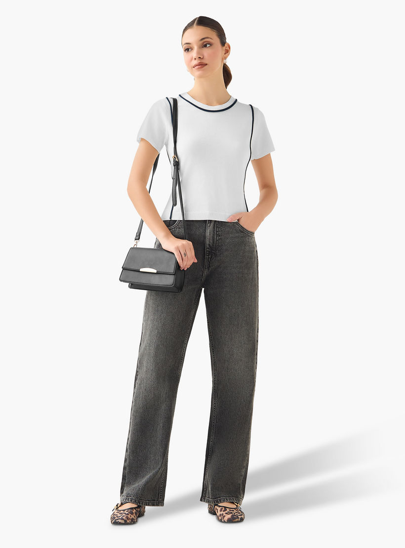 بنطلون جينز بقصة مستقيمة وخصر متوسط الارتفاع للنساء-women-clothing-bottoms-jeans-image-2