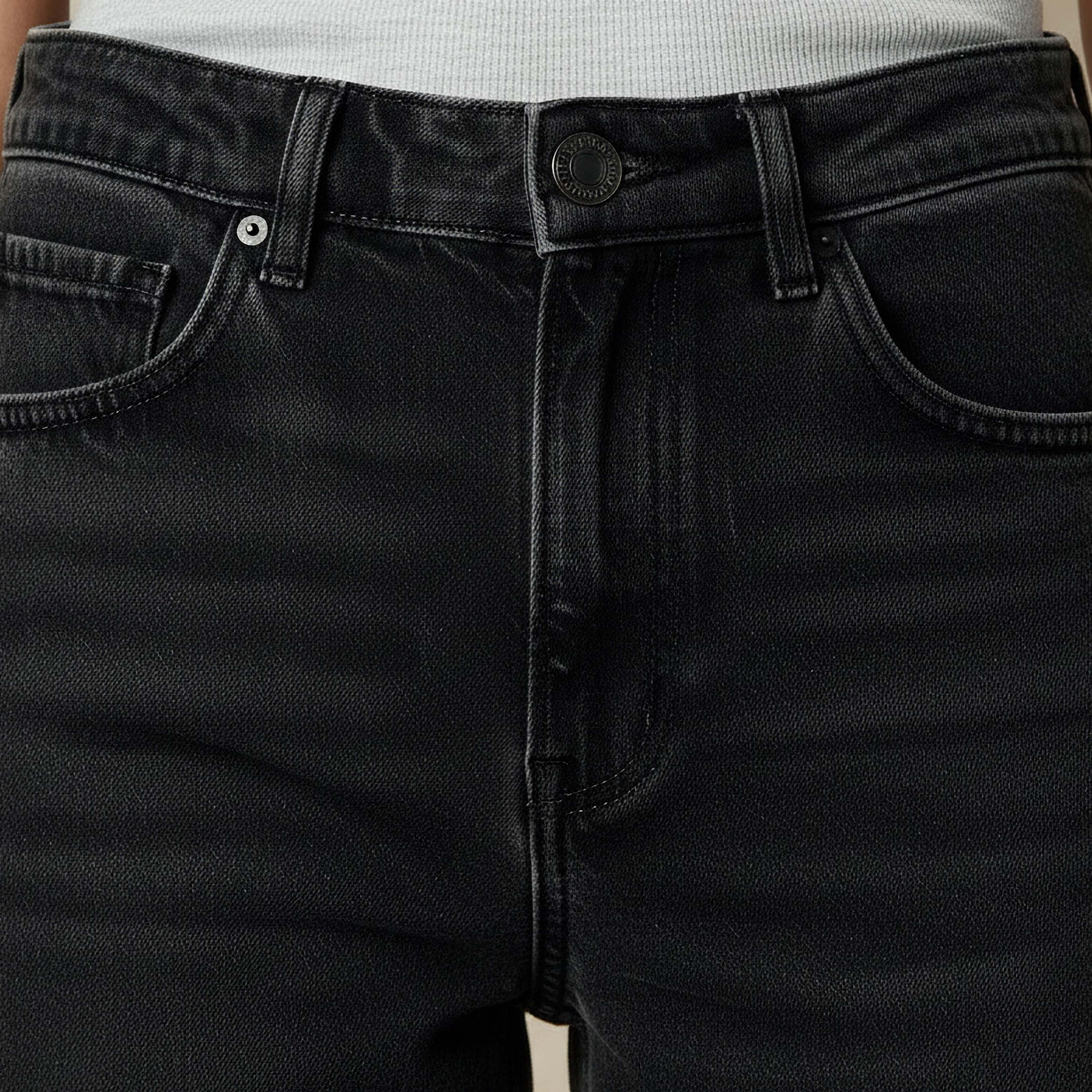 بنطلون جينز بقصة مستقيمة وخصر متوسط الارتفاع للنساء-women-clothing-bottoms-jeans-image-3