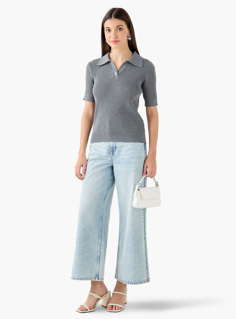 بنطلون جينز واسع الساقين بخصر متوسط الارتفاع للنساء-women-clothing-bottoms-jeans-image-3