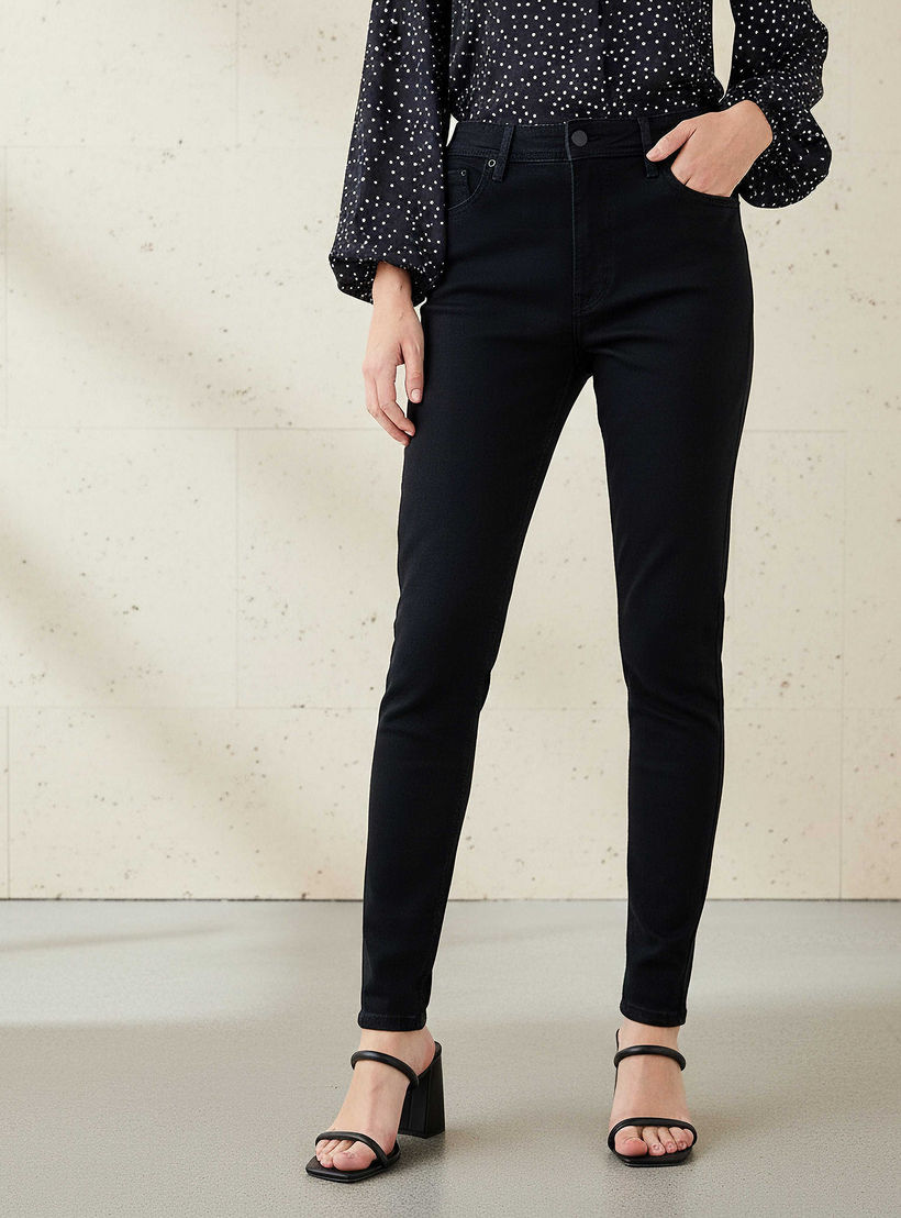 بنطلون جينز سكيني بخصر مرتفع للنساء-women-clothing-bottoms-jeans-image-1