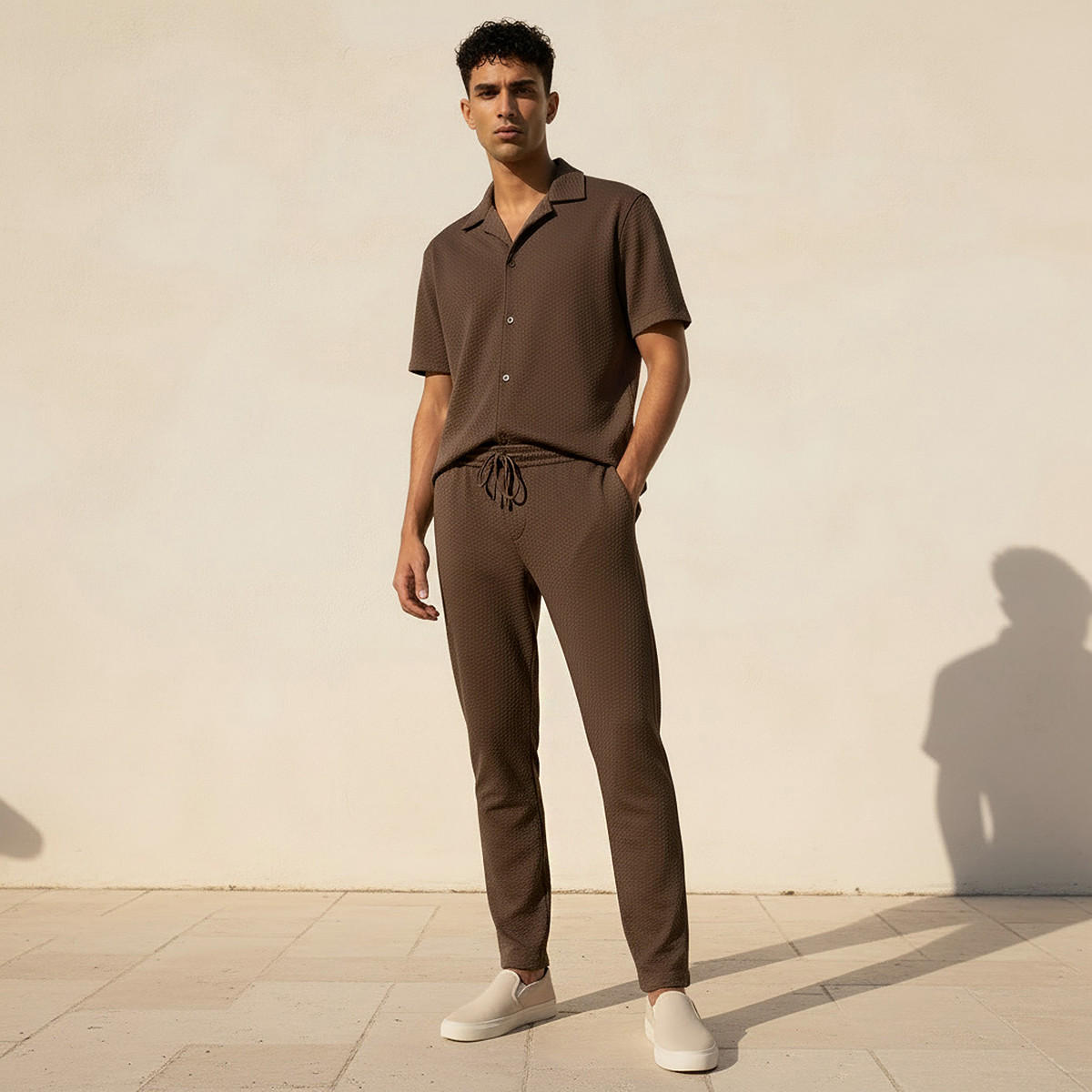 Textured Shirt and Trousers Set-men-clothing-sportswearandactivewear-tracksuits-image-3