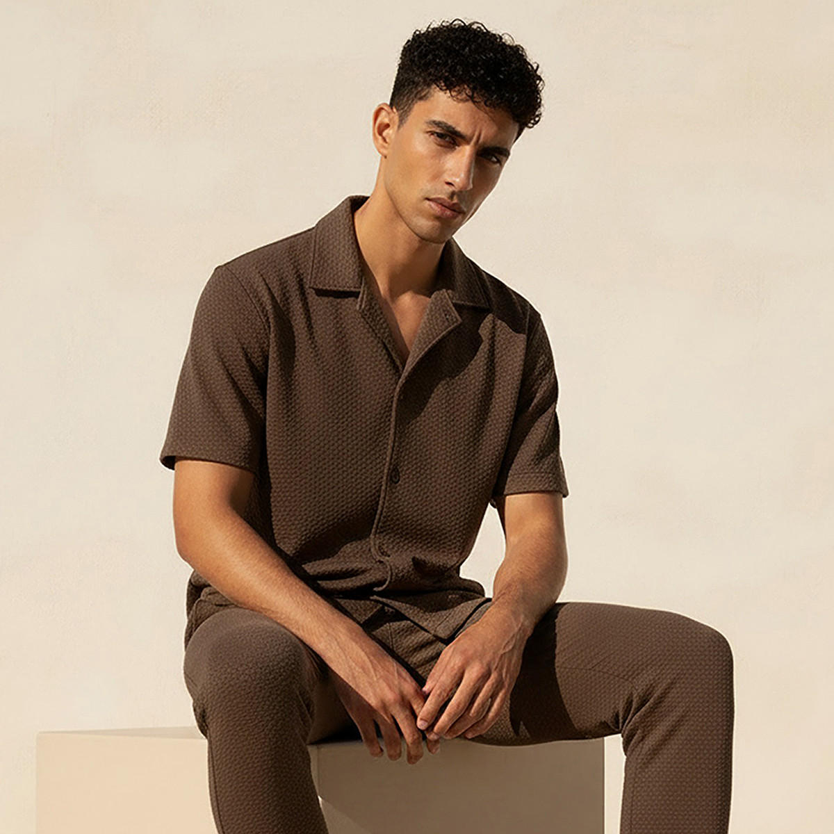 Textured Shirt and Trousers Set-men-clothing-sportswearandactivewear-tracksuits-image-5