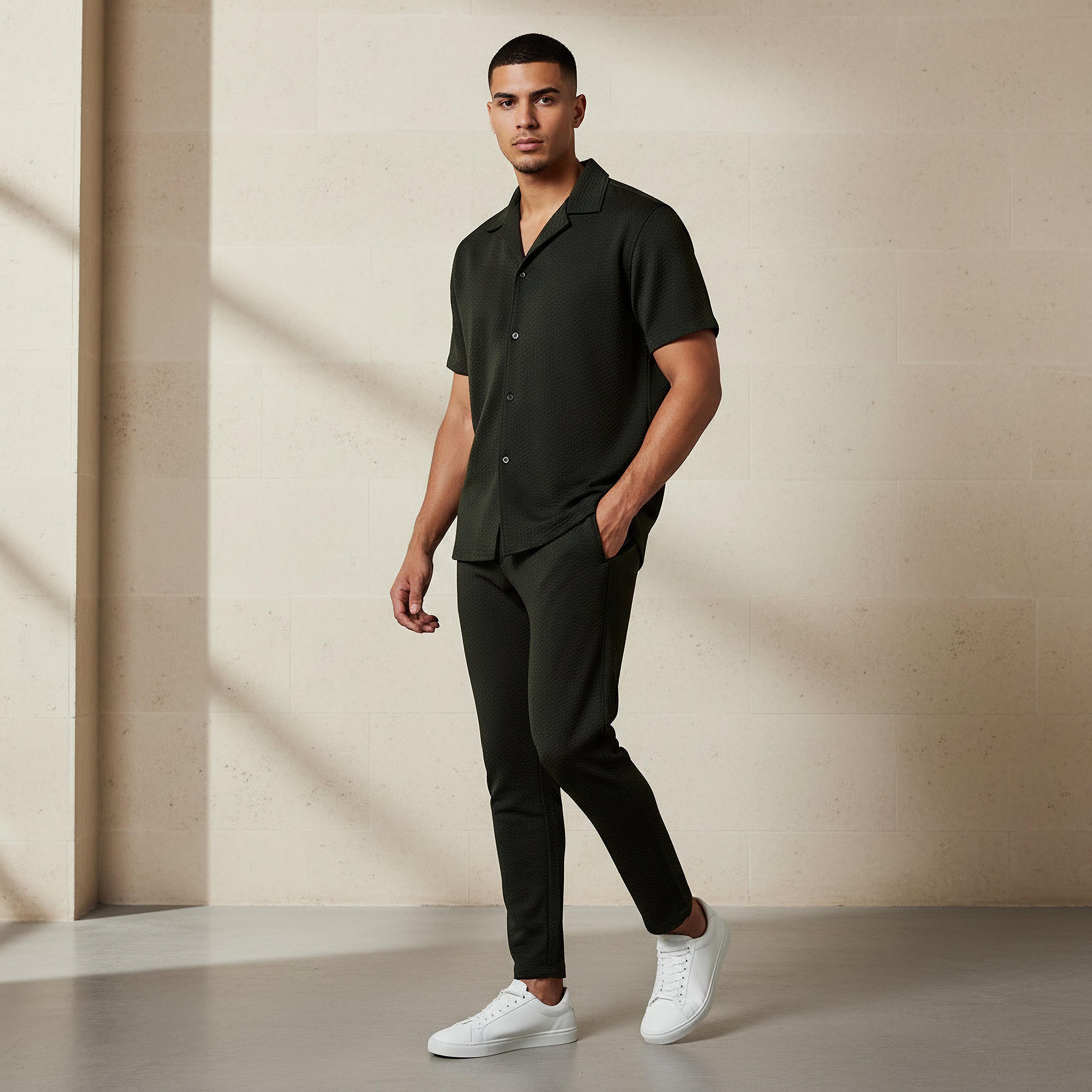 Textured Shirt and Trousers Set-men-clothing-sportswearandactivewear-tracksuits-image-1