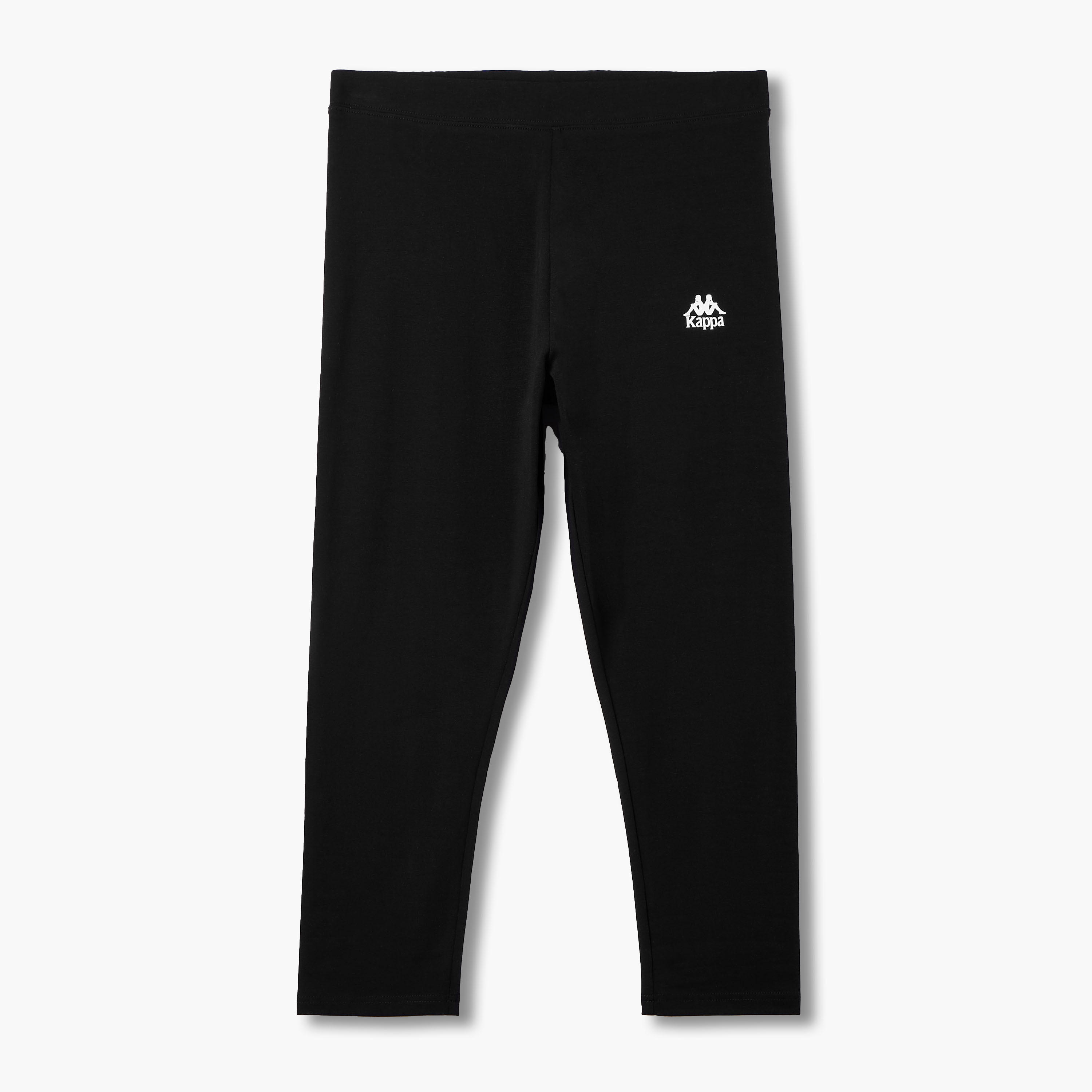 طقم ليقنز قصير بخصر متوسط قطعتين بتصميم شعار كابا-sports-women-clothing-activewearleggings-image-4