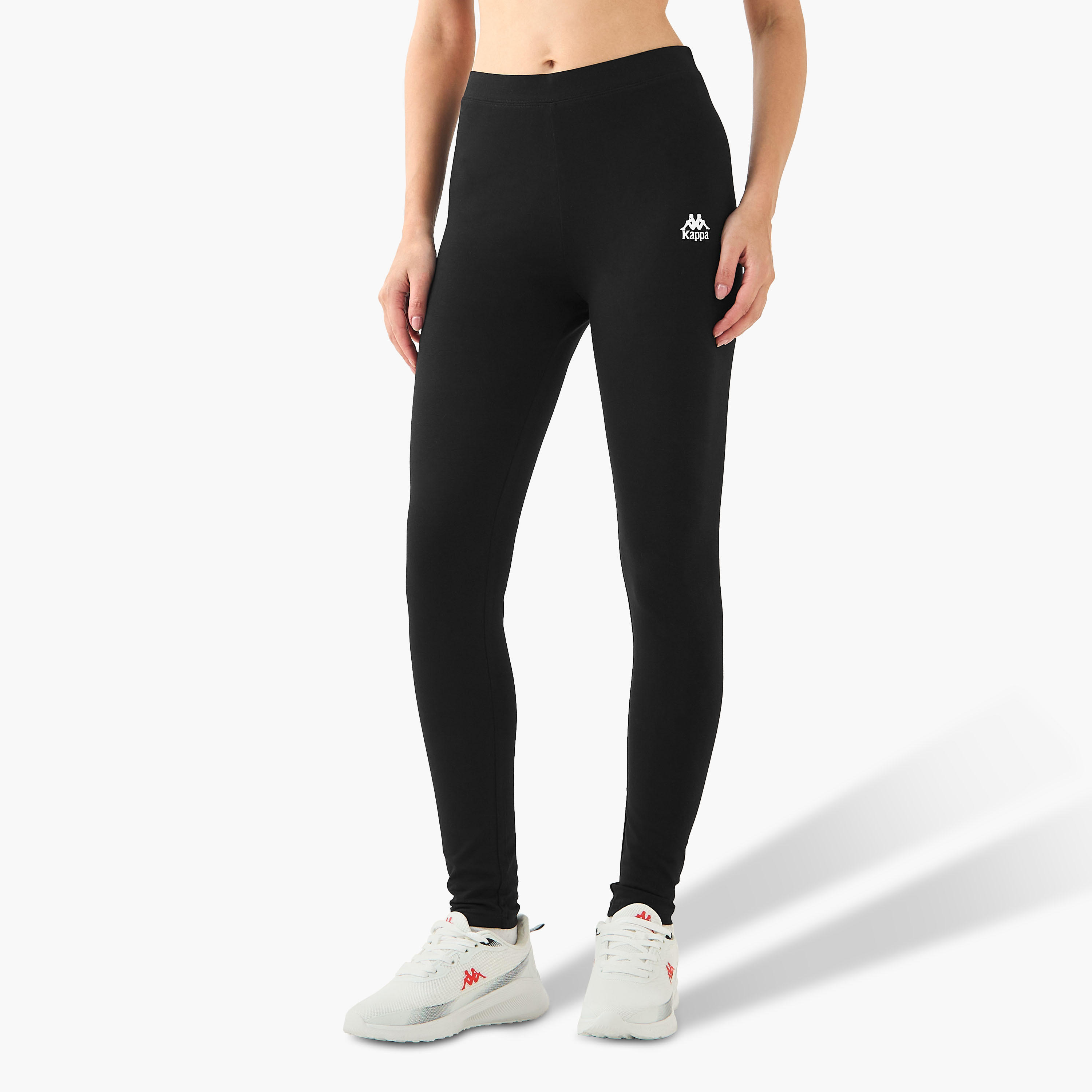طقم ليقنز طويل مطاطي قطعتين بتصميم شعار كابا-sports-women-clothing-activewearleggings-image-2