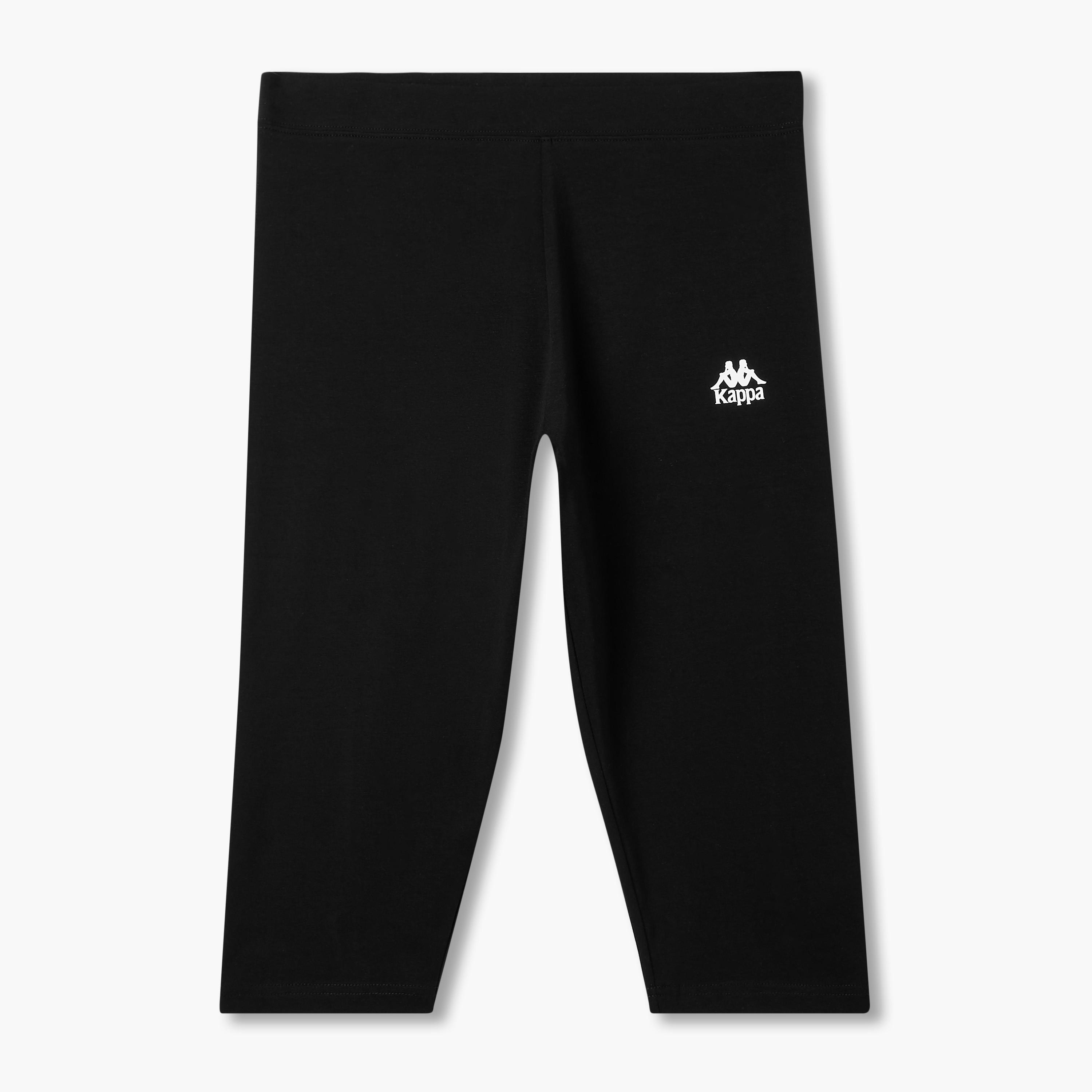 طقم من 2 بنطلون ليقنز مطاطي طول الركبة بتصميم شعار من كابا-sports-women-clothing-activewearleggings-image-3
