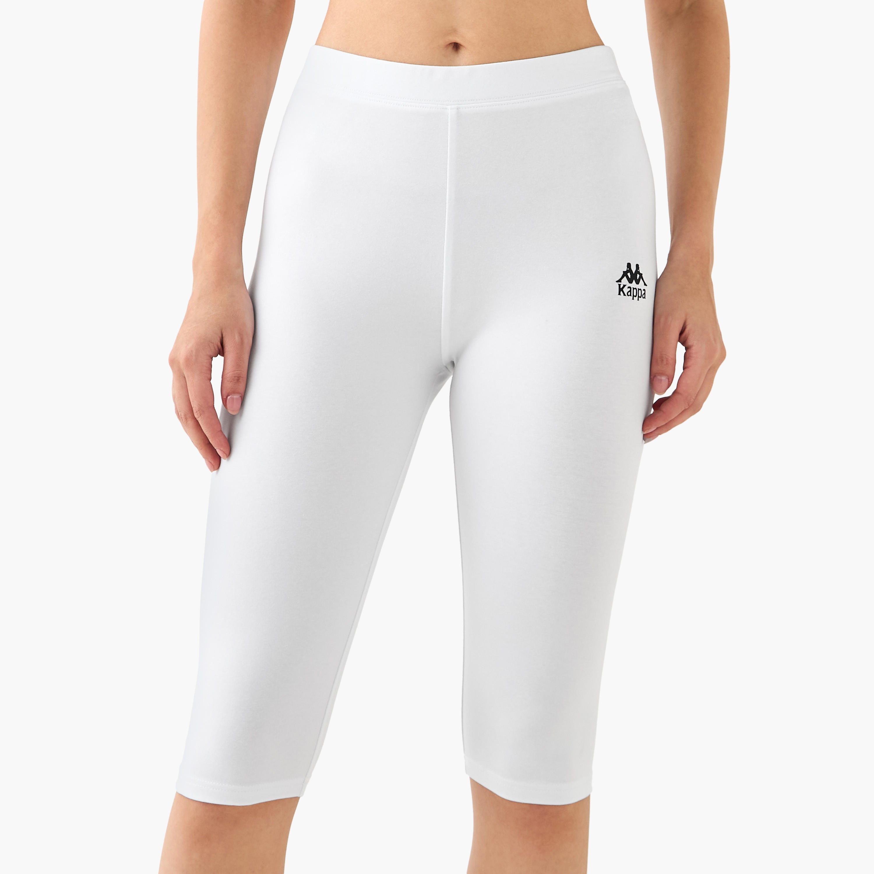 طقم من 2 بنطلون ليقنز مطاطي طول الركبة بتصميم شعار من كابا-sports-women-clothing-activewearleggings-image-2
