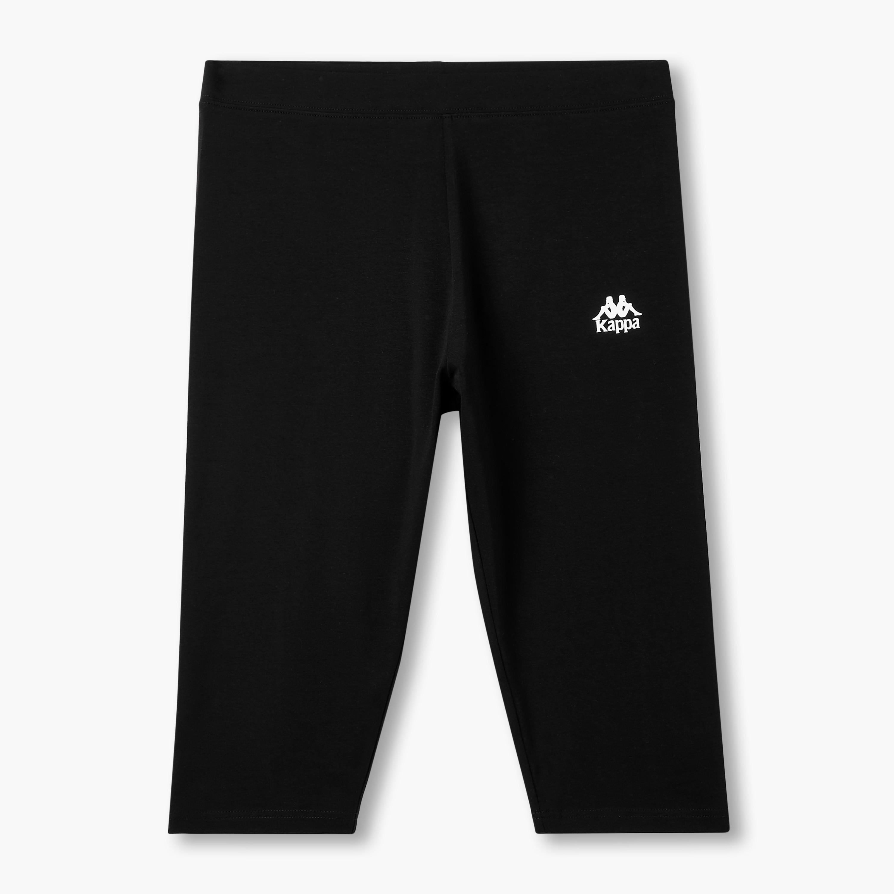 بنطلون ليقنز بطول الركبة بخصر مطاطي وتصميم شعار من كابا - طقم 3-women-clothing-bottoms-leggings-image-5