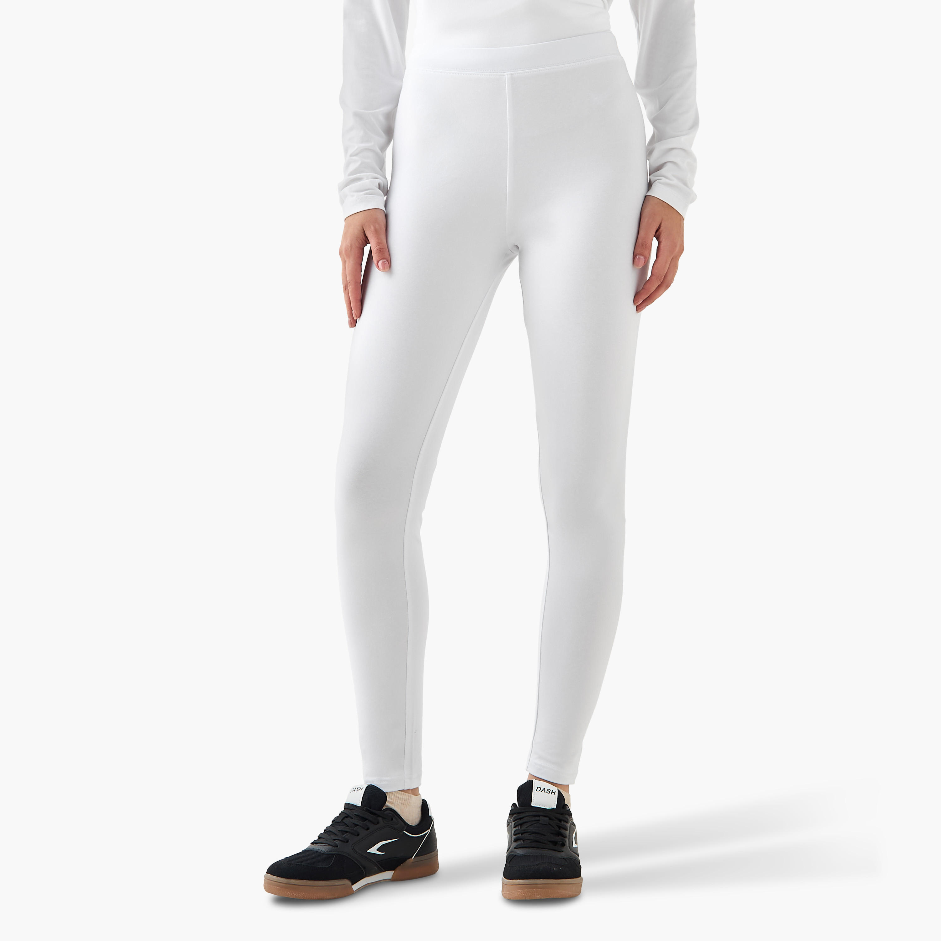 بنطلون ليقنز بطول كامل وخصر مطّاطي - عبوة من 3 قطع-women-clothing-bottoms-leggings-image-9