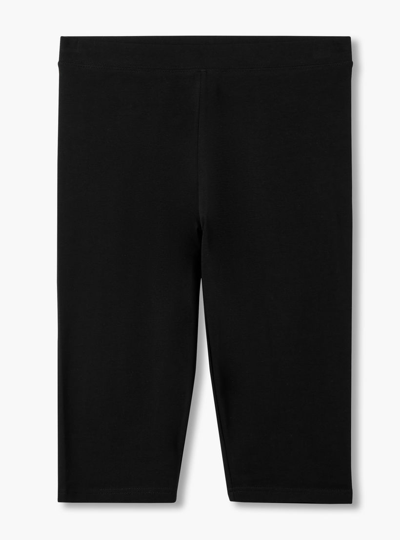 Pack of 2 Mid-Rise Knee Length Leggings with Elasticated Waistband-women-clothing-bottoms-leggings-image-3