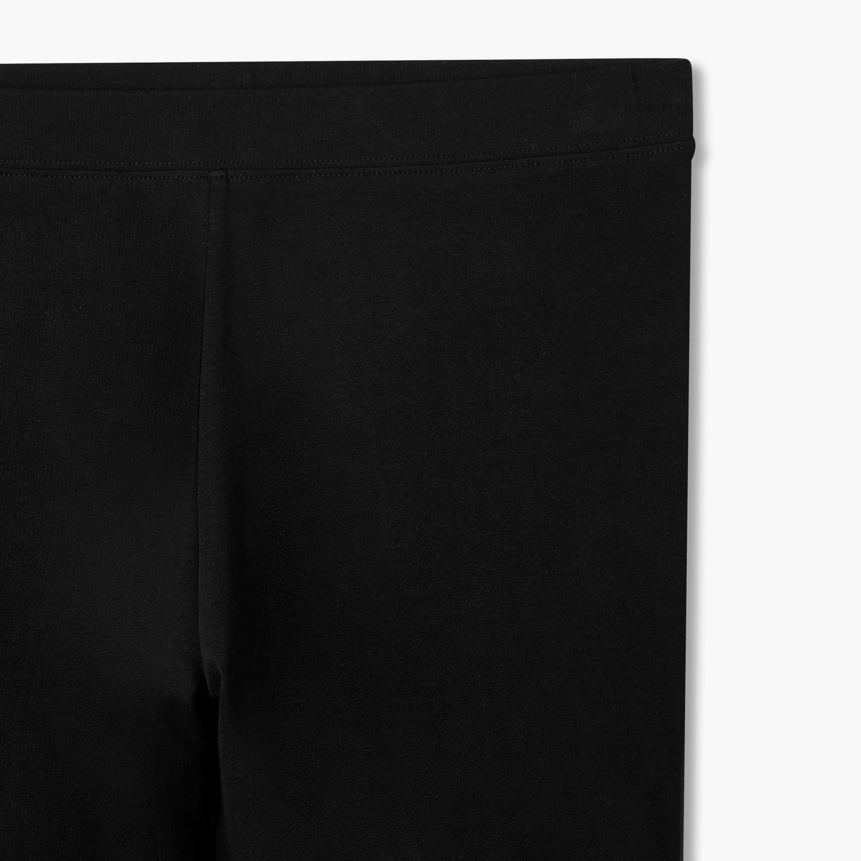 Pack of 2 Mid-Rise Knee Length Leggings with Elasticated Waistband-women-clothing-bottoms-leggings-image-6